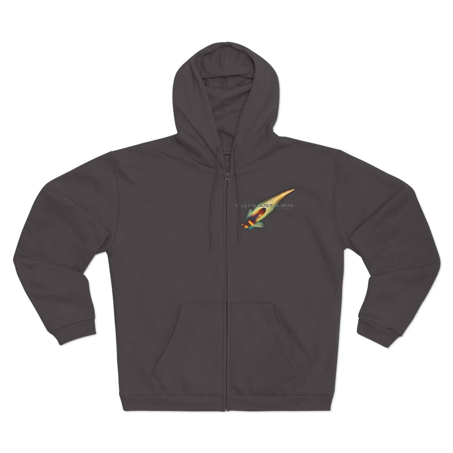 Unisex Hooded Zip Sweatshirt 'That's just a bug'