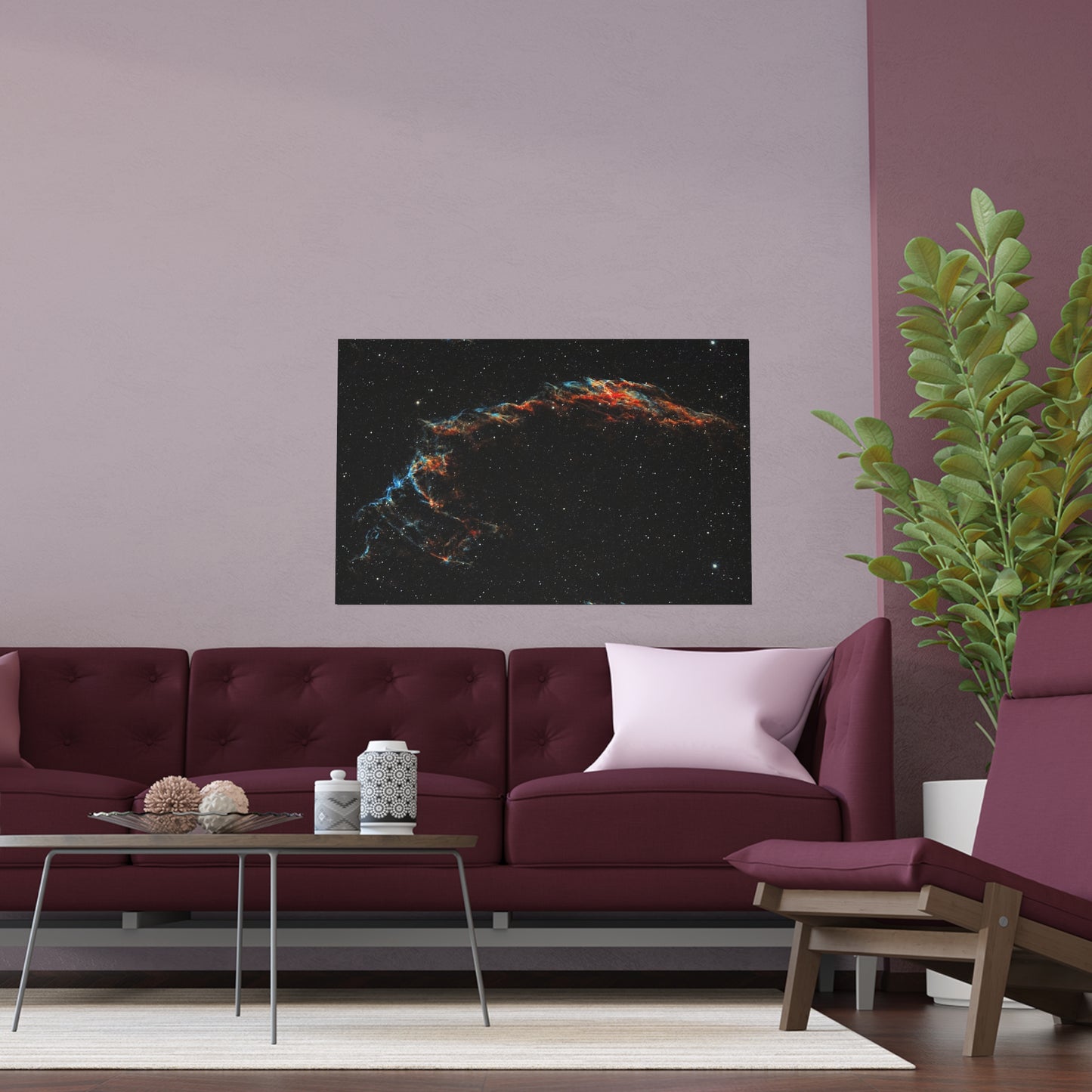 Indoor and Outdoor Silk Poster - The Eastern Veil NGC 6992 by AstronoBoa