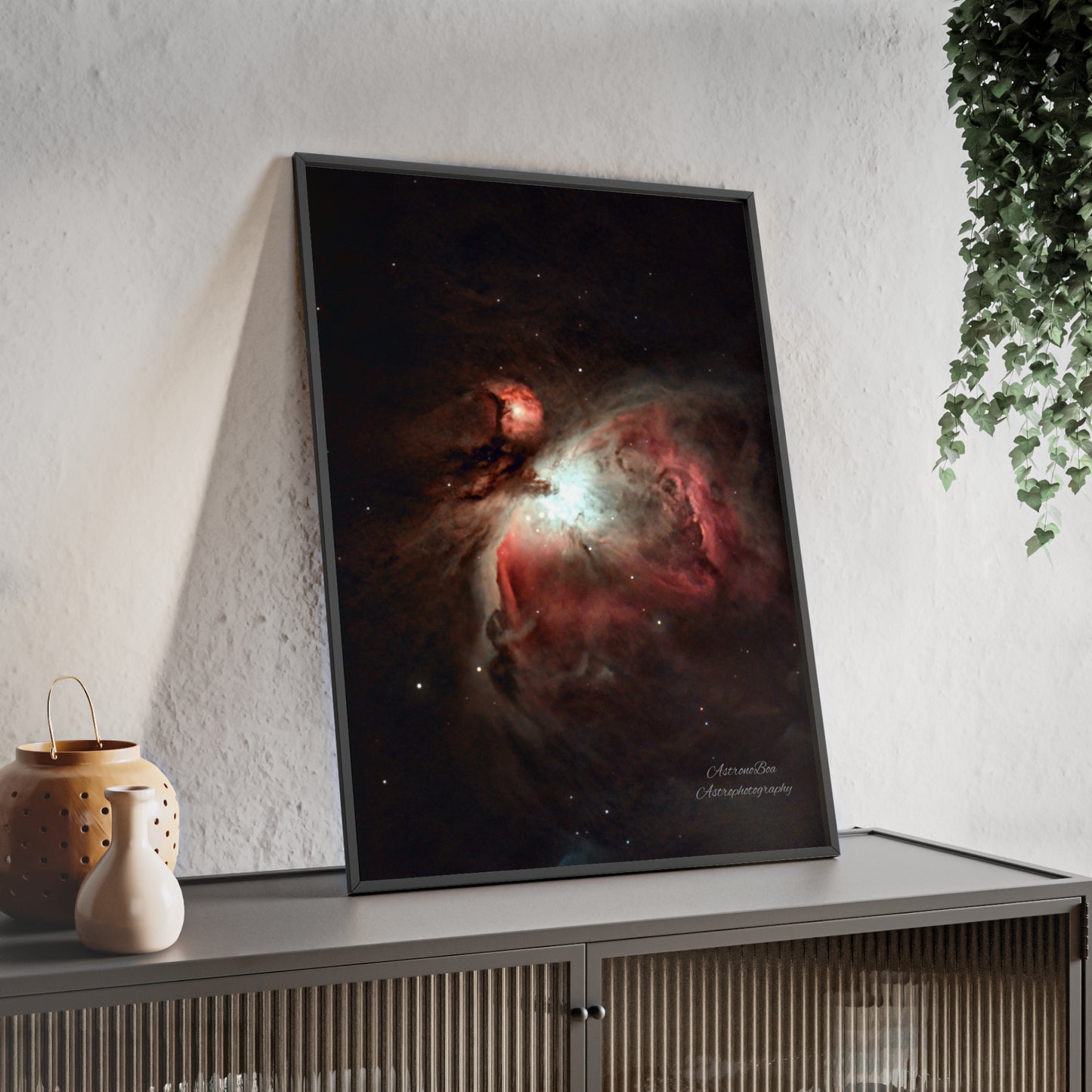 Wooden Frame Orion Nebula Poster