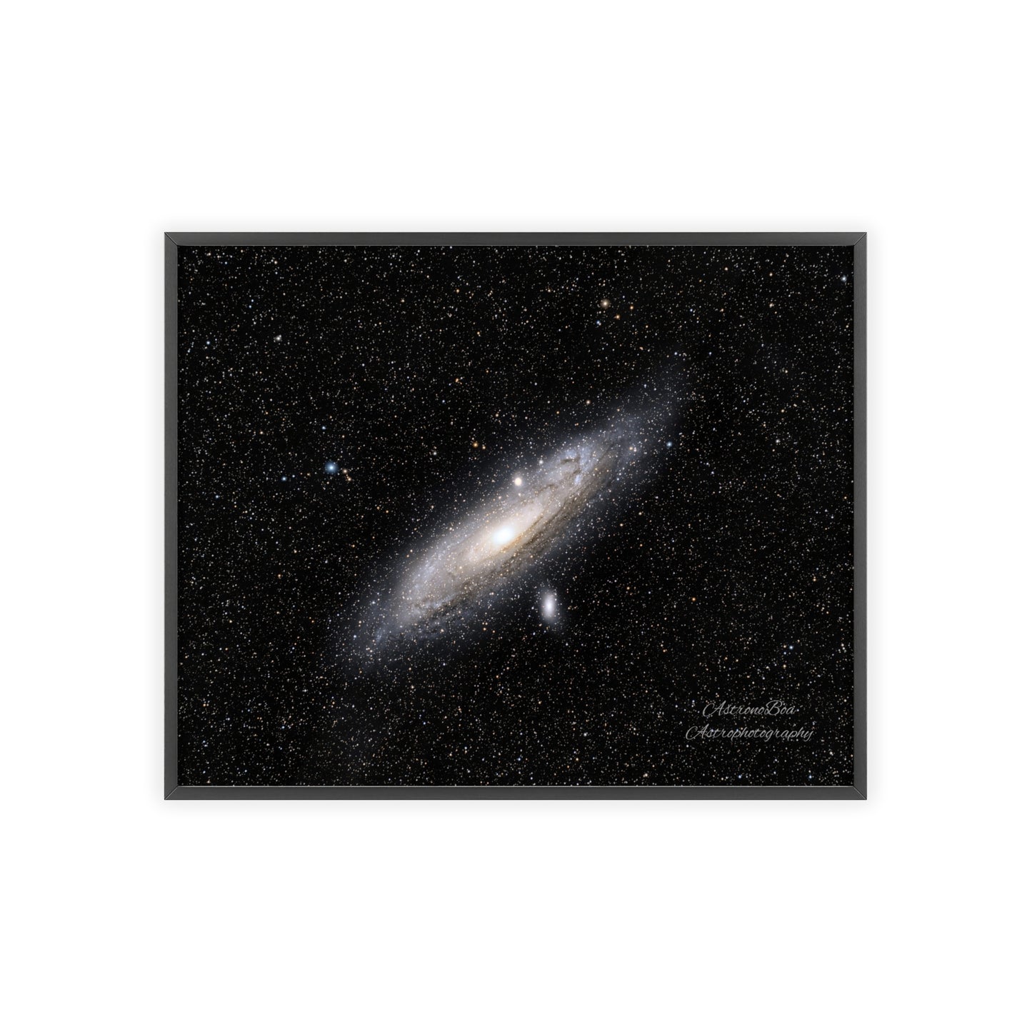 Wooden Frame Andromeda Galaxy Poster