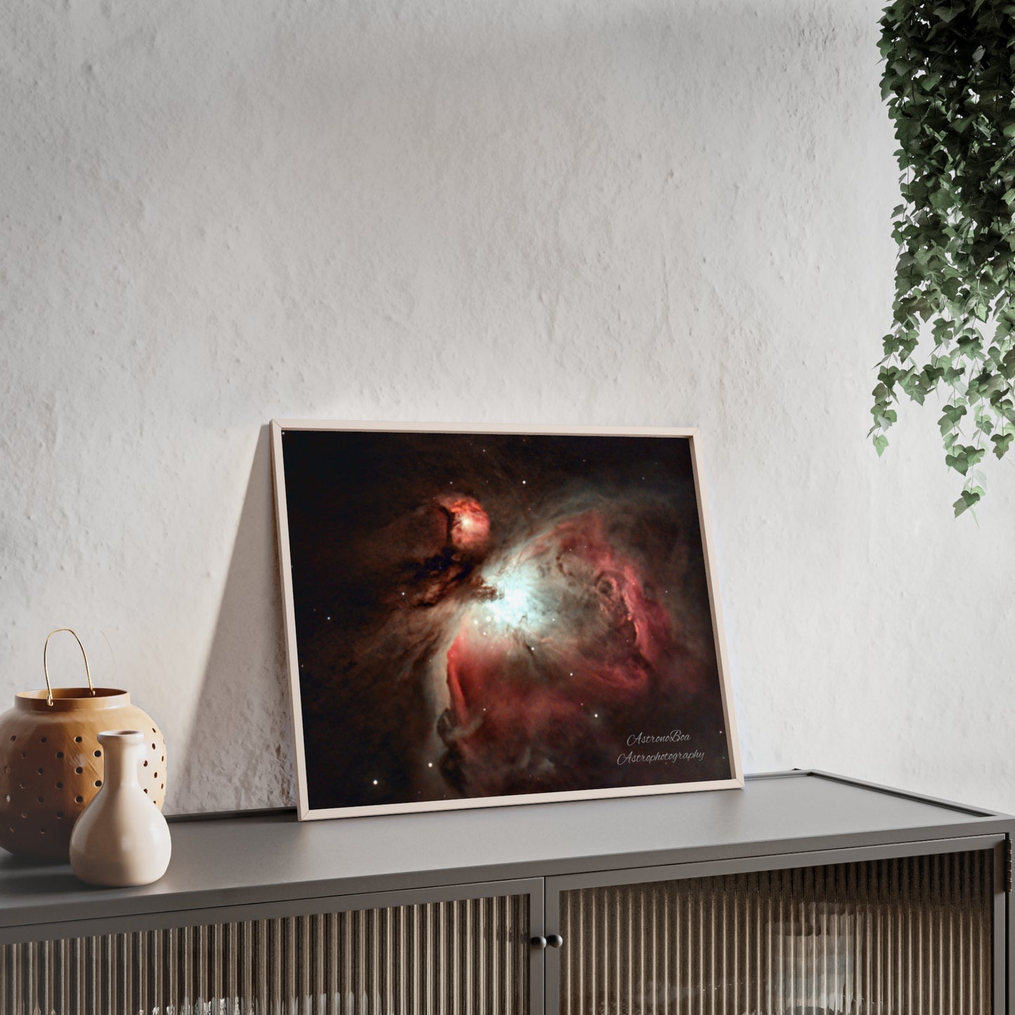 Wooden Frame Orion Nebula Poster