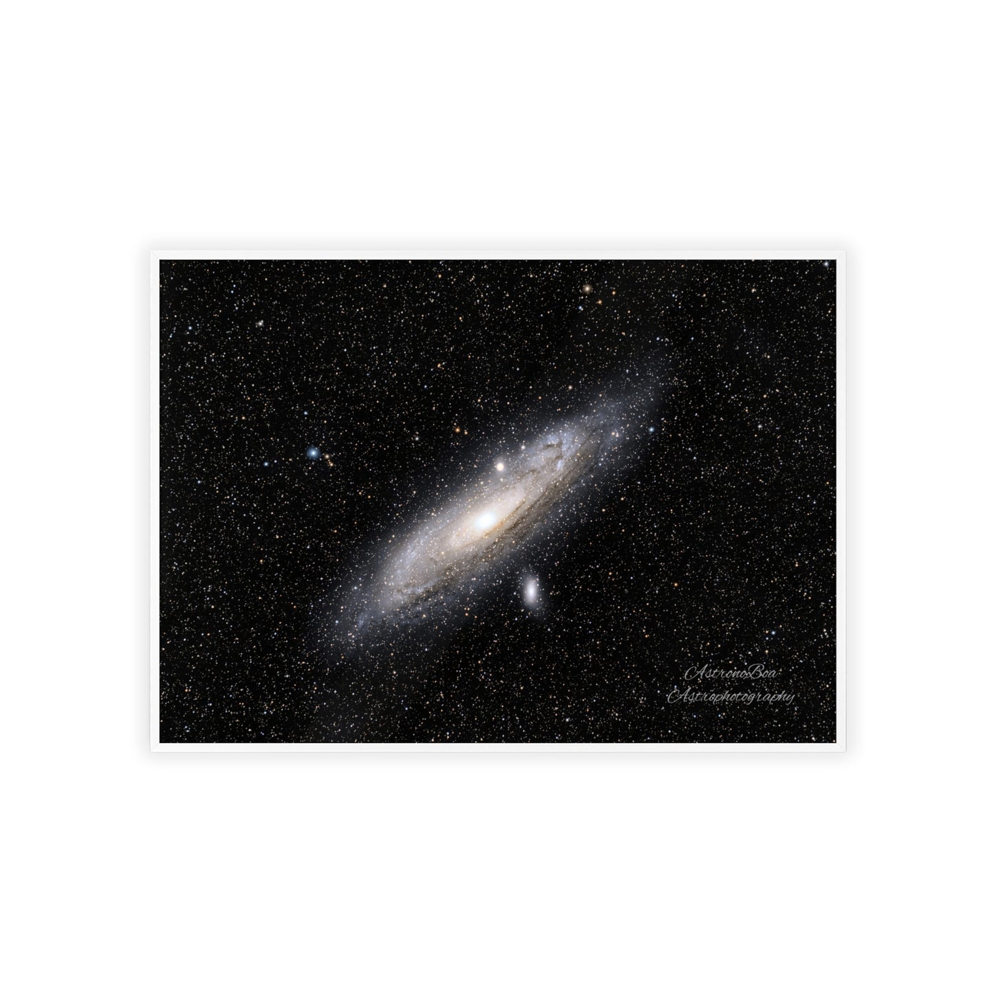 Wooden Frame Andromeda Galaxy Poster