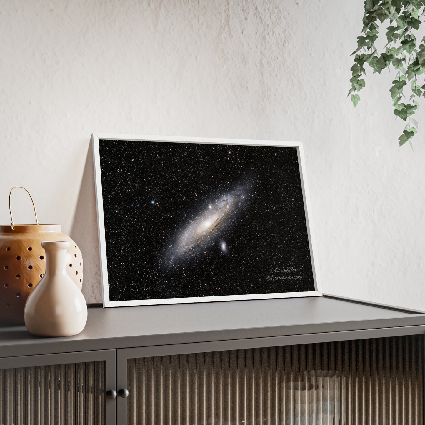 Wooden Frame Andromeda Galaxy Poster