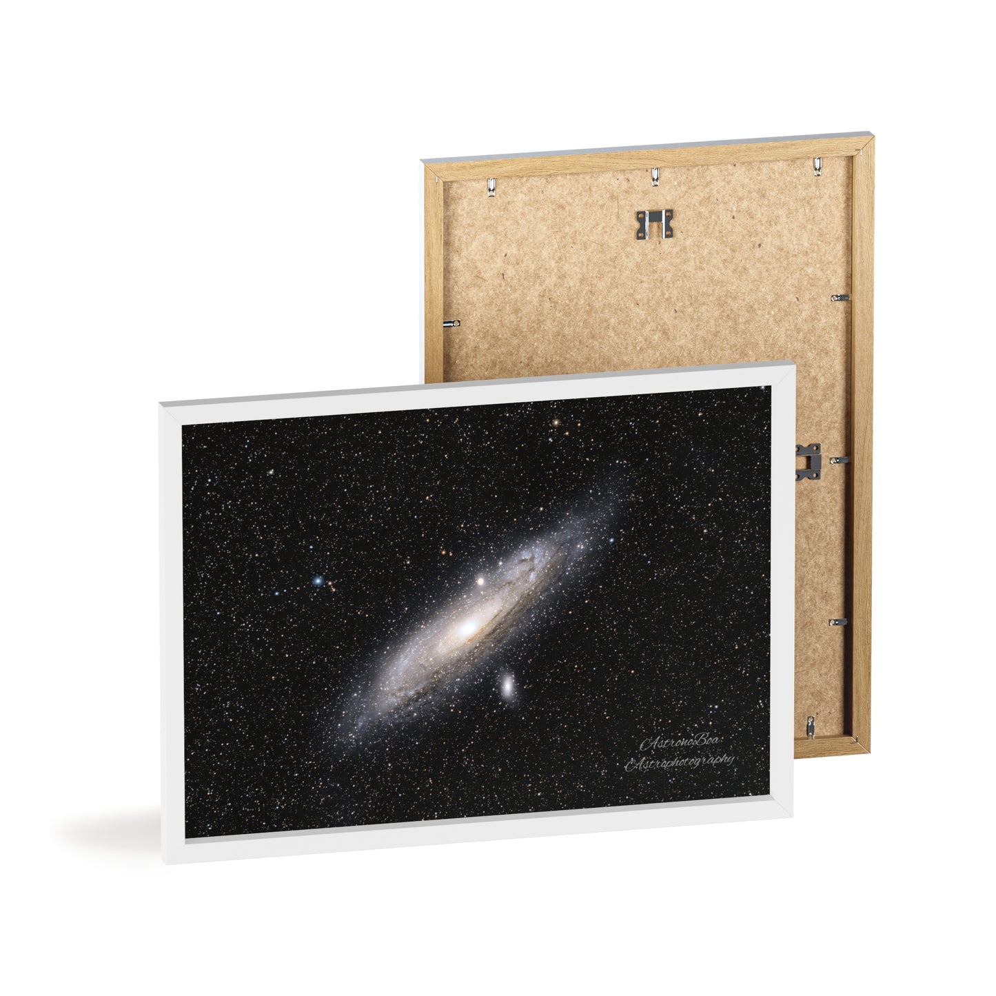 Wooden Frame Andromeda Galaxy Poster