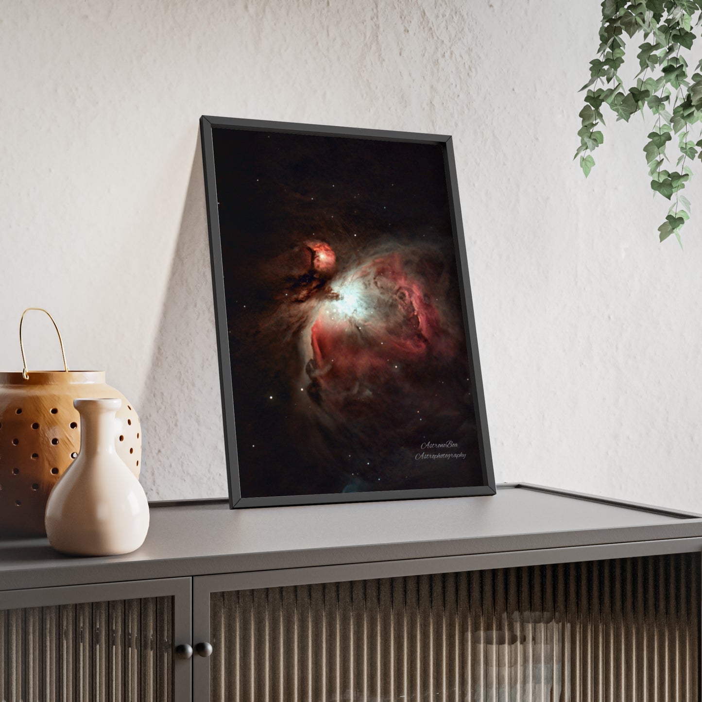 Wooden Frame Orion Nebula Poster