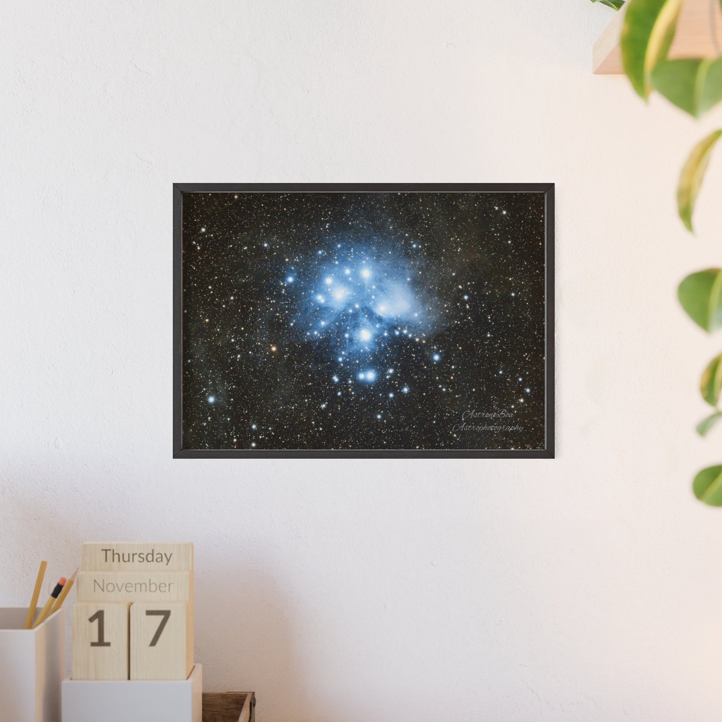 Wooden Frame The Pleiades Poster