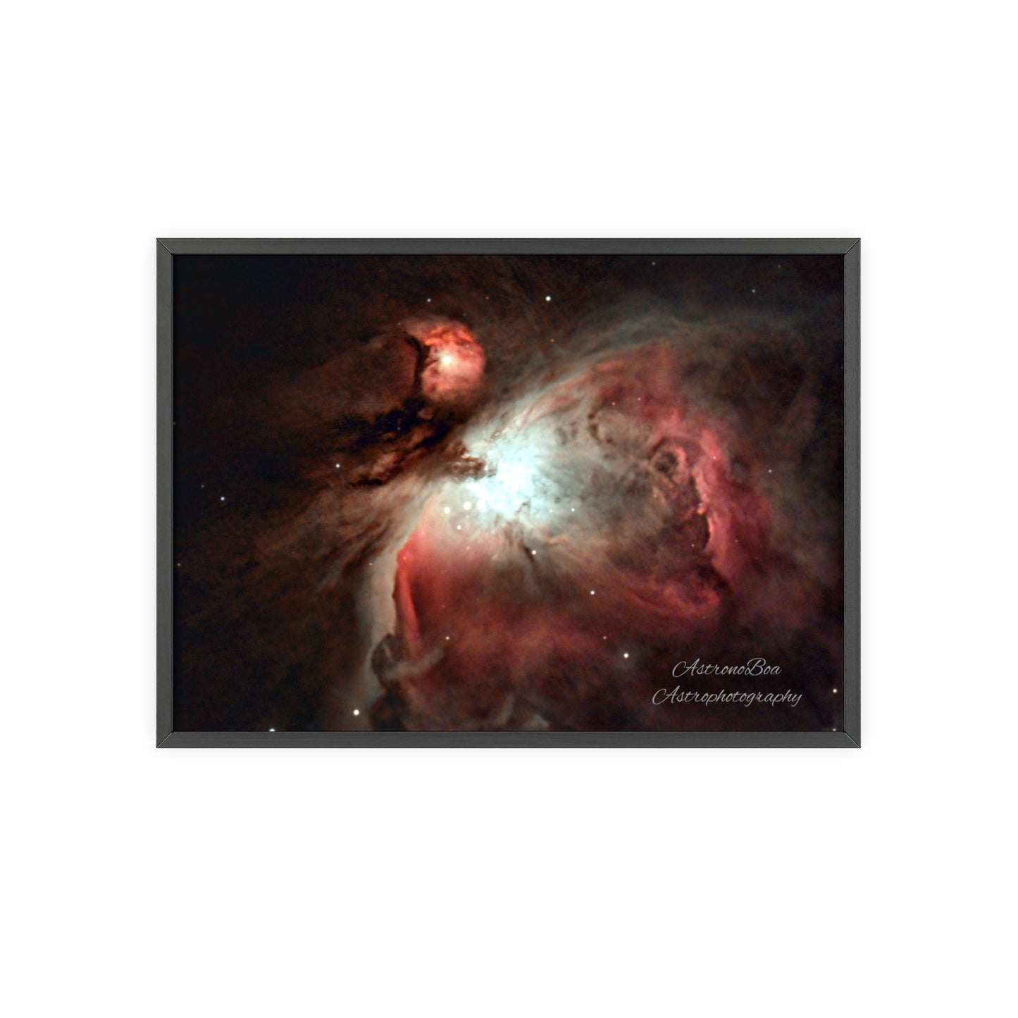 Wooden Frame Orion Nebula Poster
