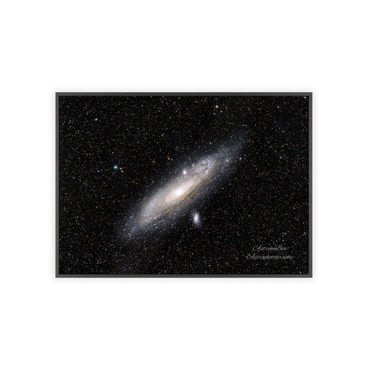 Wooden Frame Andromeda Galaxy Poster