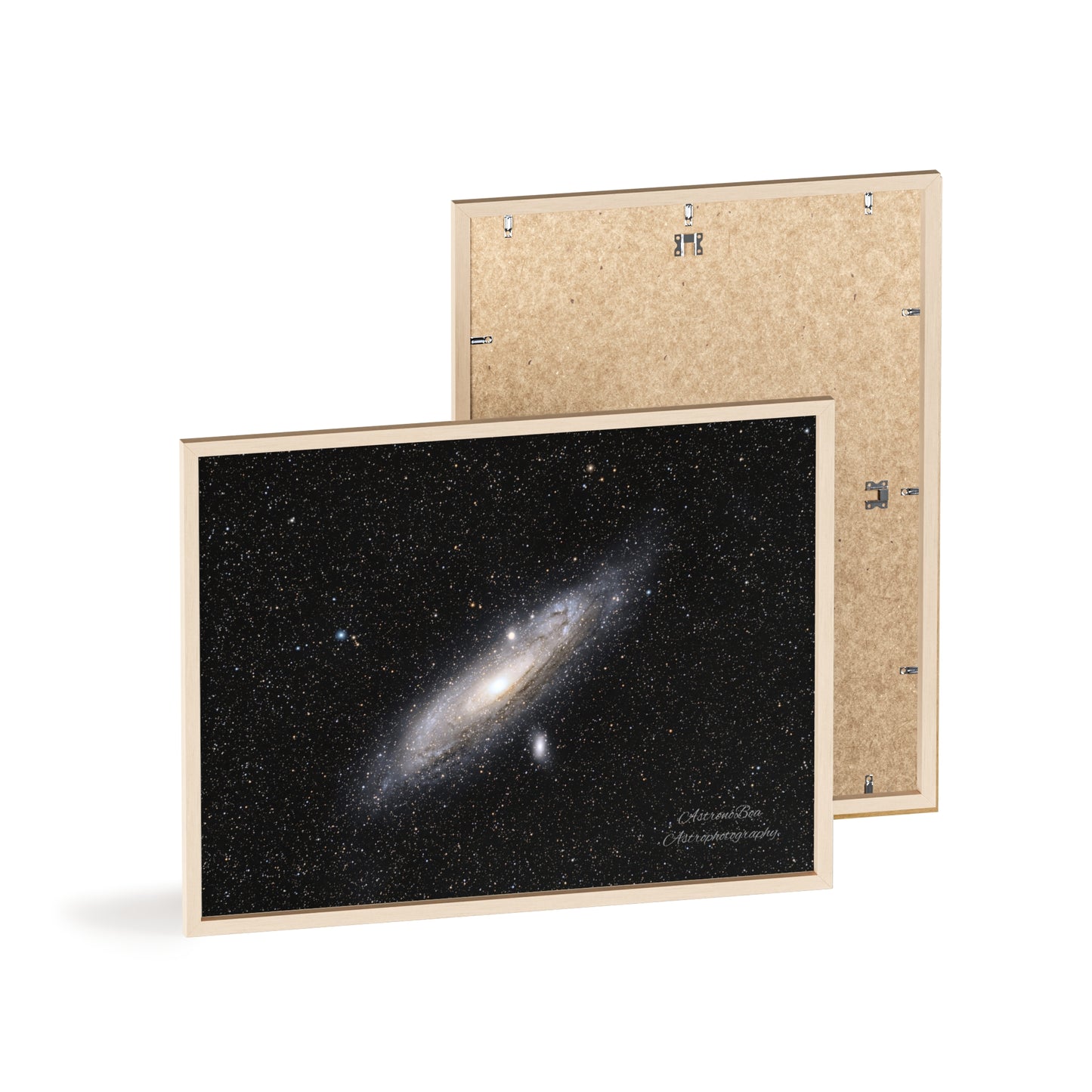 Wooden Frame Andromeda Galaxy Poster