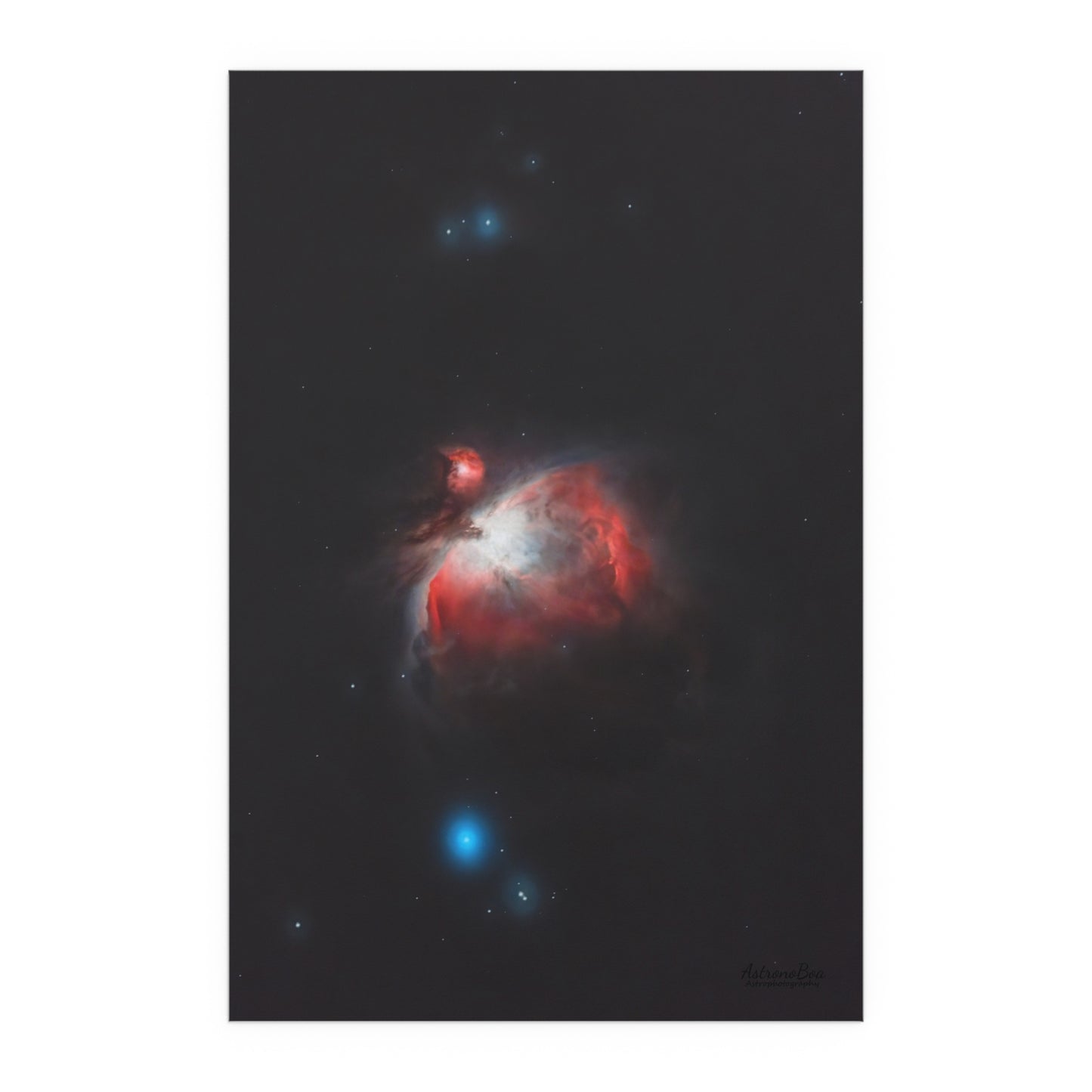 Indoor and Outdoor Silk Poster - Orion Nebula Astrophotography by AstronoBoa