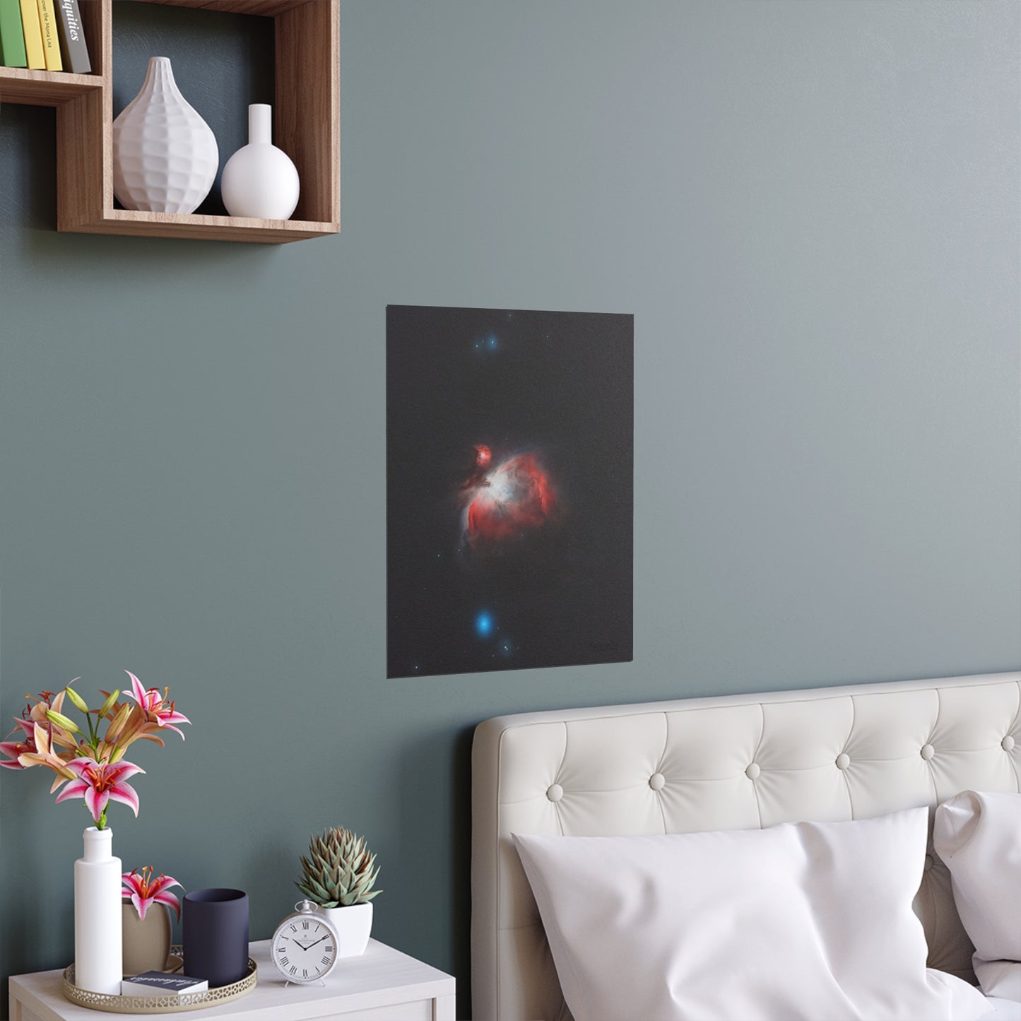 Indoor and Outdoor Silk Poster - Orion Nebula Astrophotography by AstronoBoa