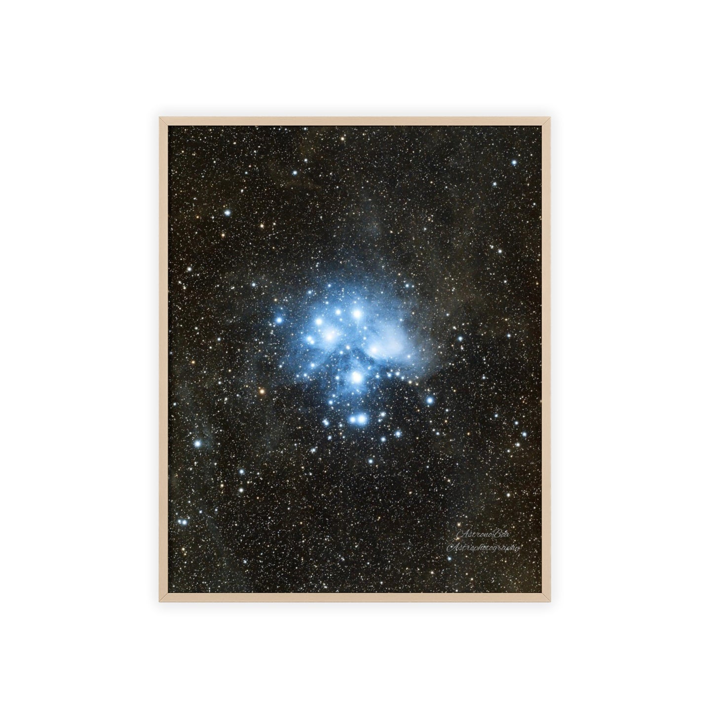 Wooden Frame The Pleiades Poster