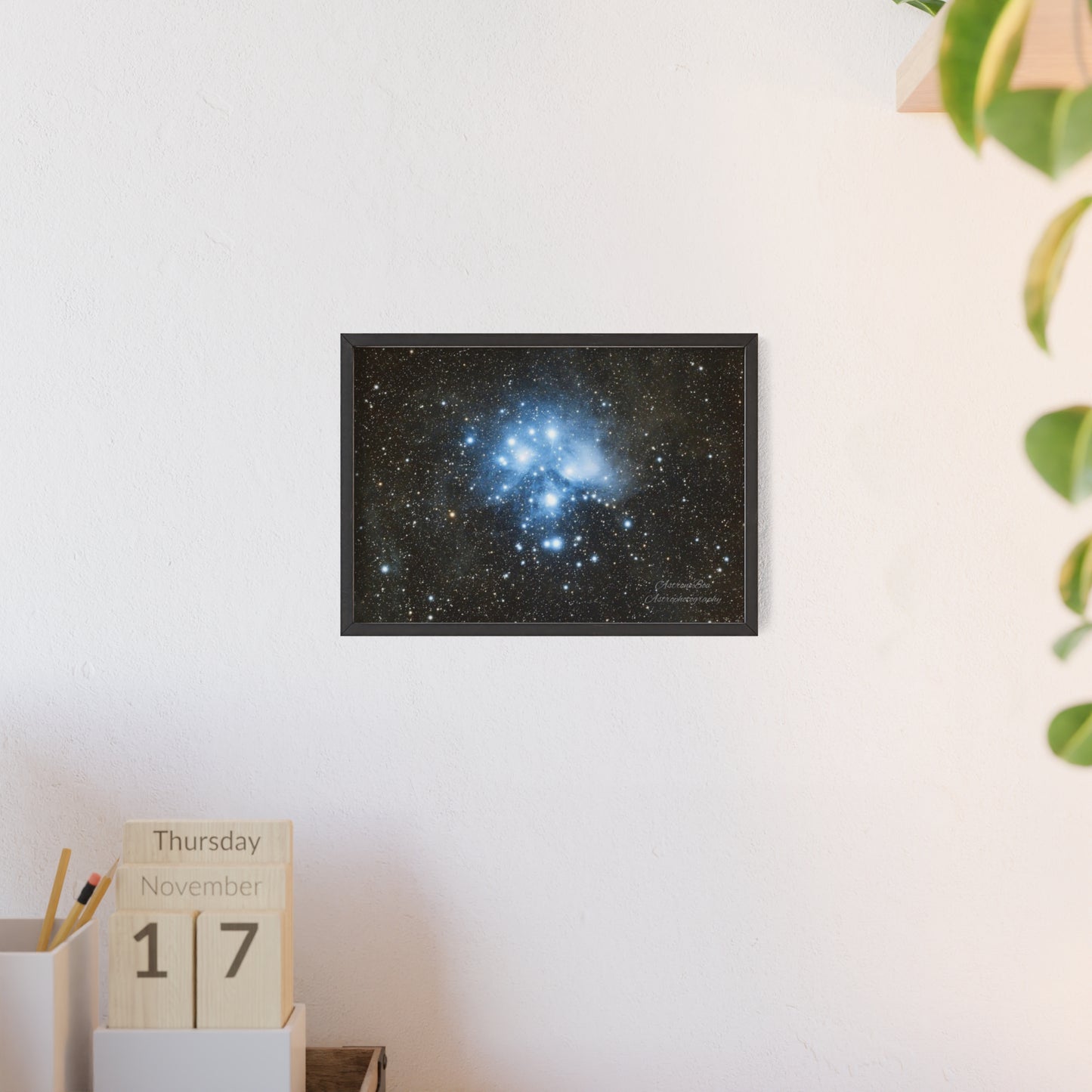 Wooden Frame The Pleiades Poster