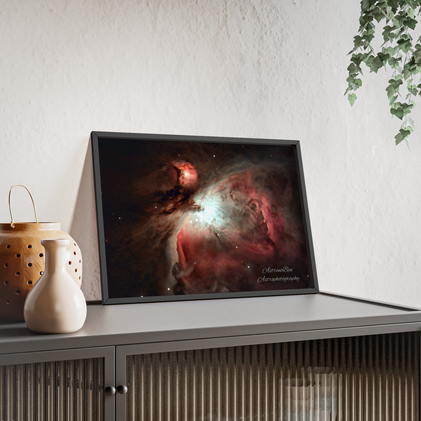 Wooden Frame Orion Nebula Poster