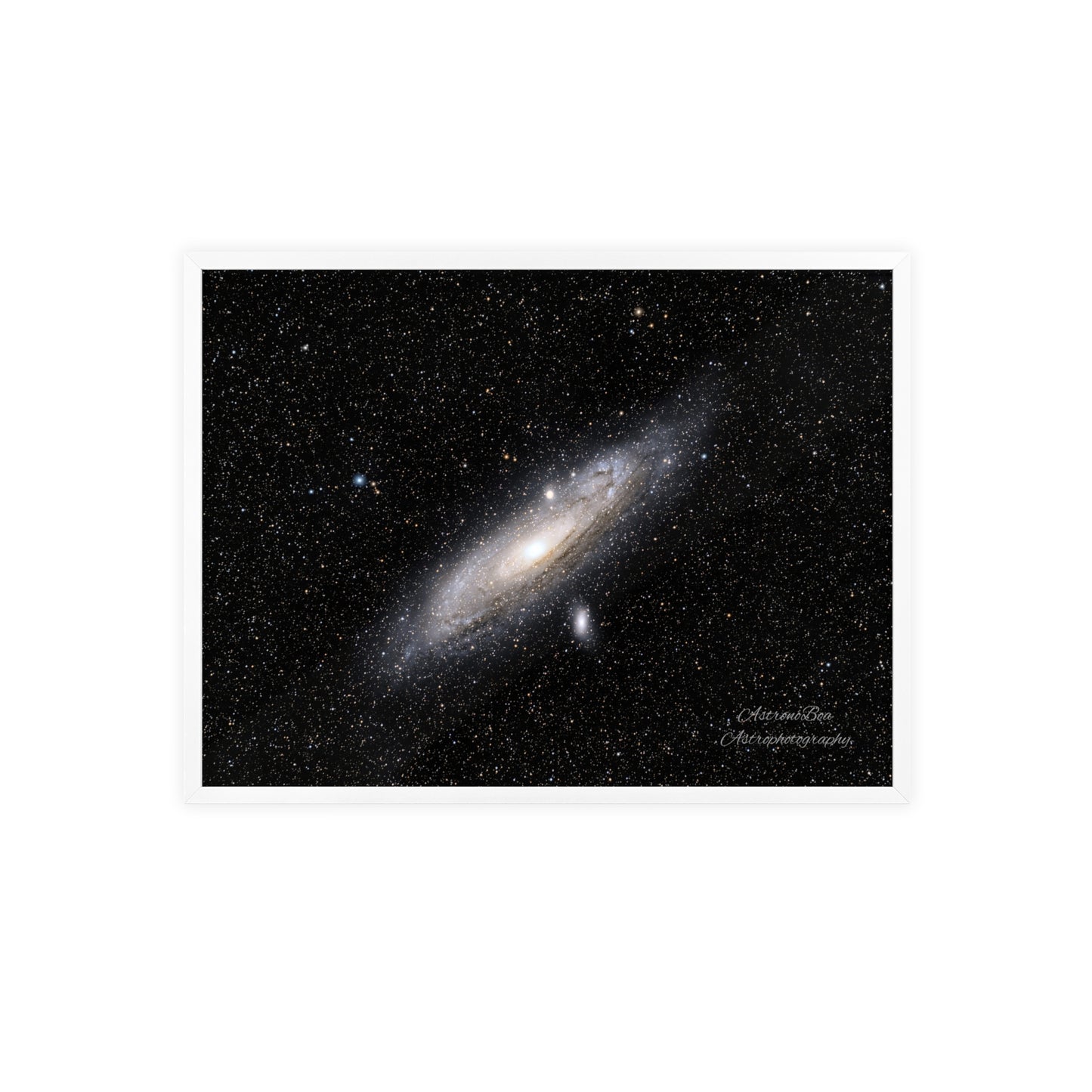 Wooden Frame Andromeda Galaxy Poster