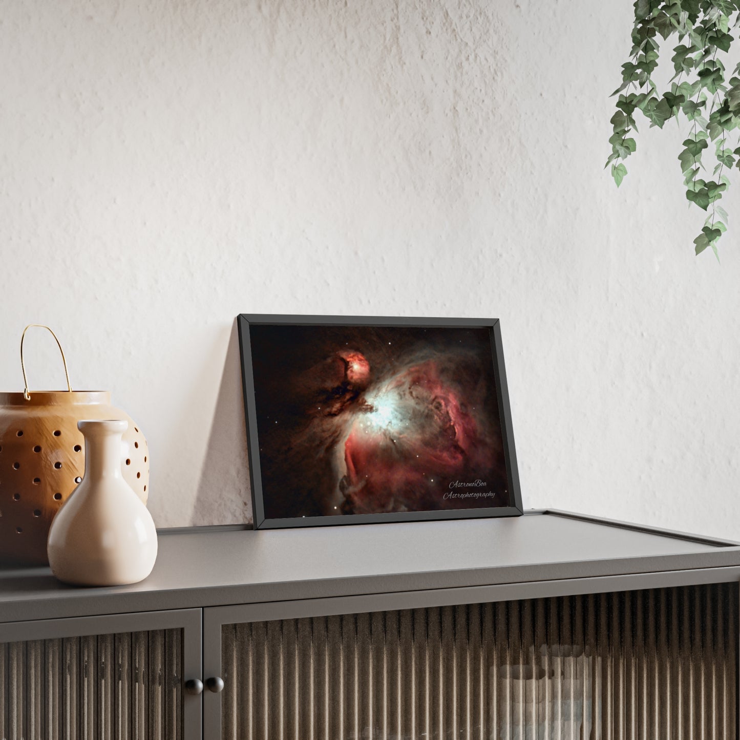 Wooden Frame Orion Nebula Poster
