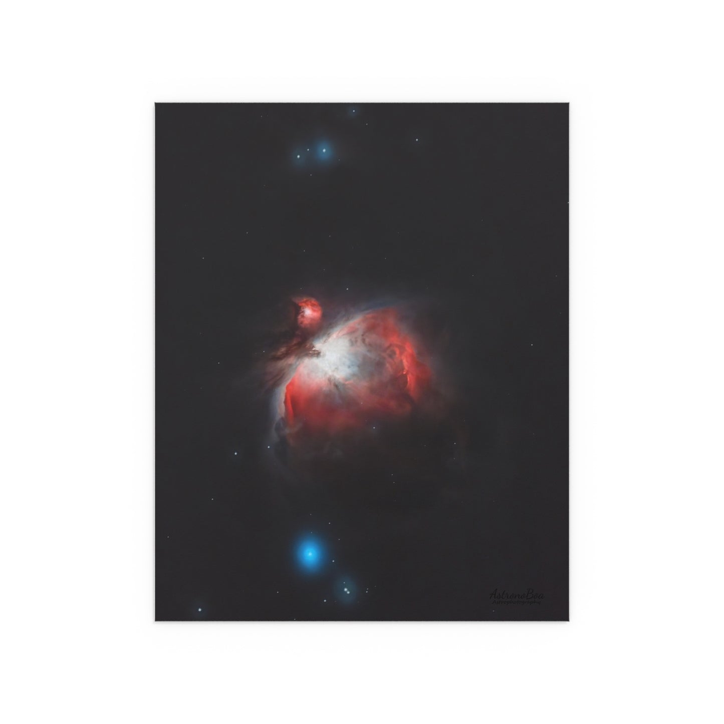 Indoor and Outdoor Silk Poster - Orion Nebula Astrophotography by AstronoBoa