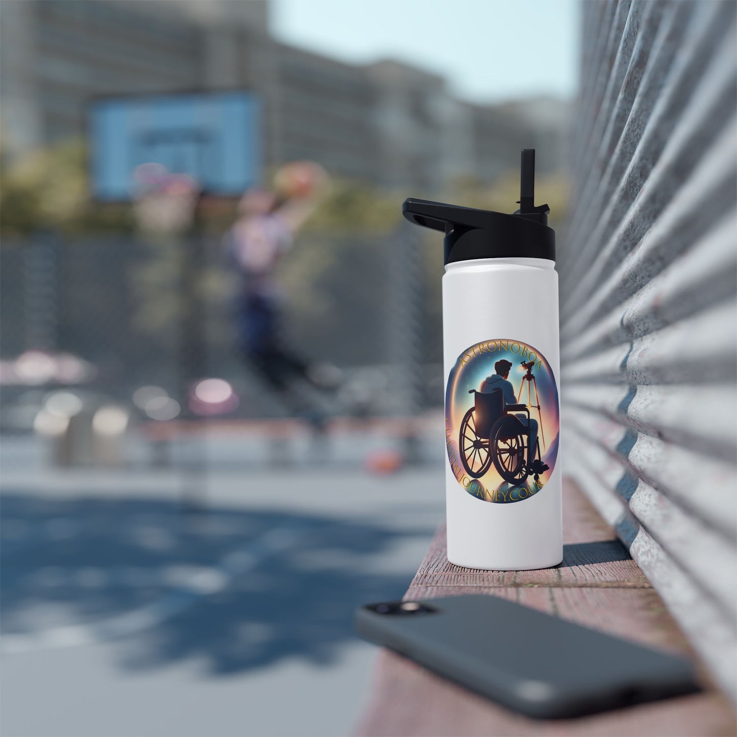 Water Bottle - Astronaut Celestial Journey Astronoboa Design