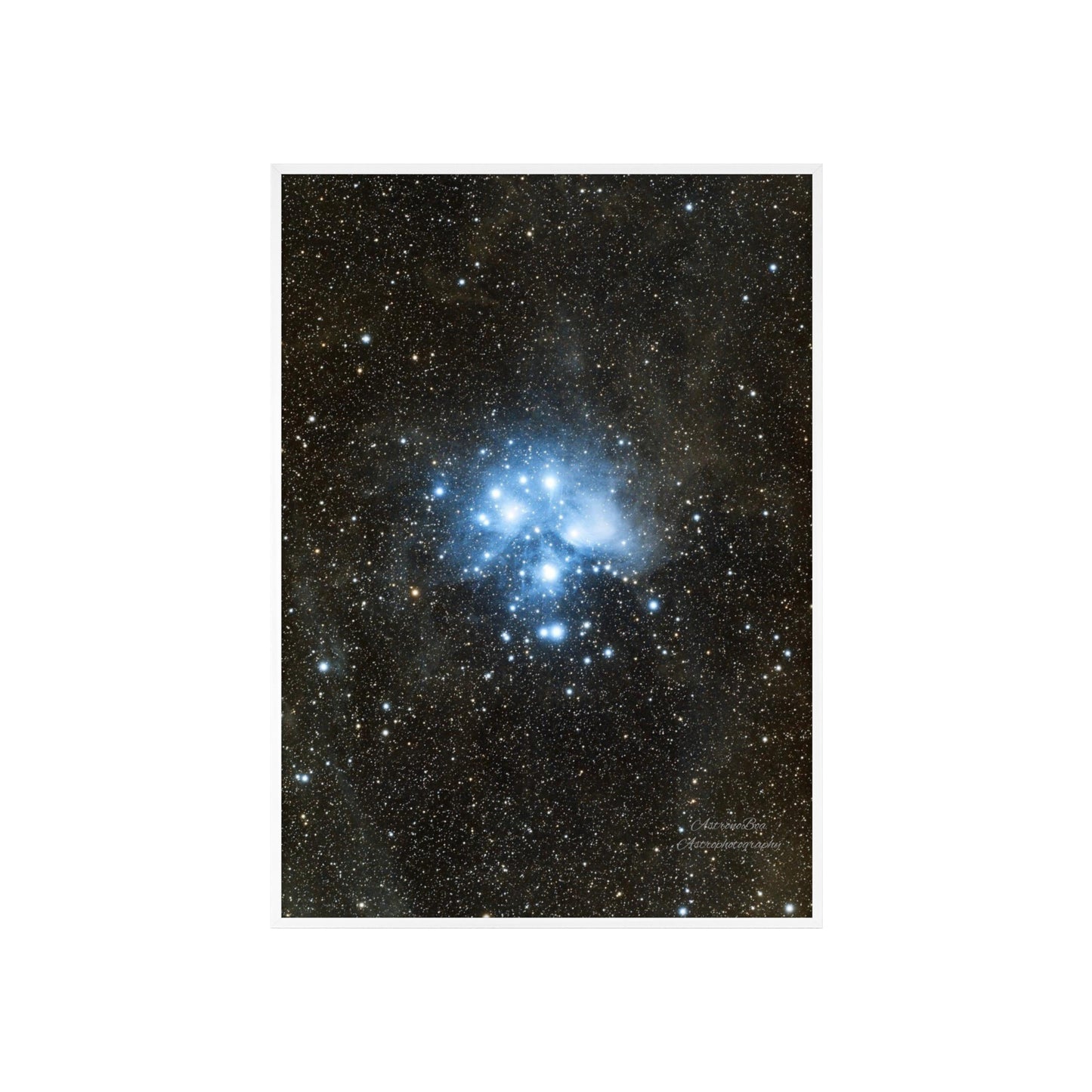 Wooden Frame The Pleiades Poster