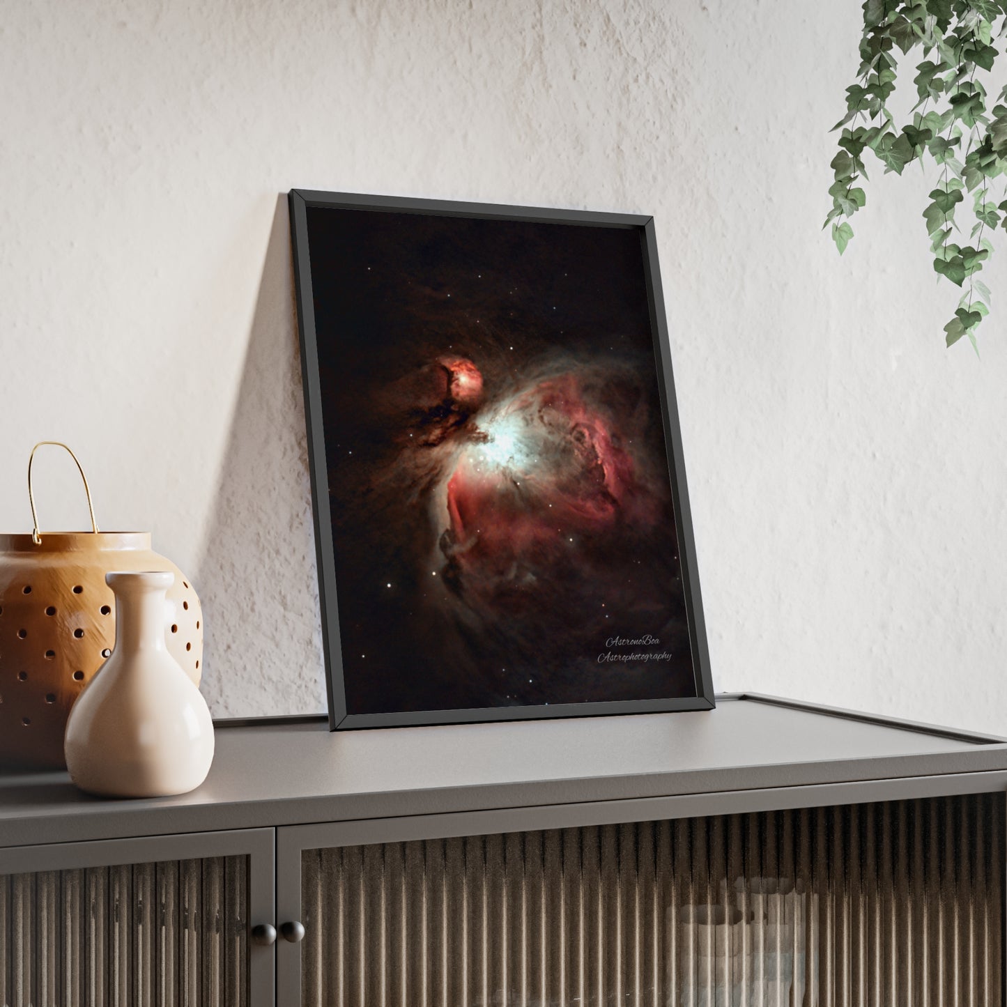 Wooden Frame Orion Nebula Poster