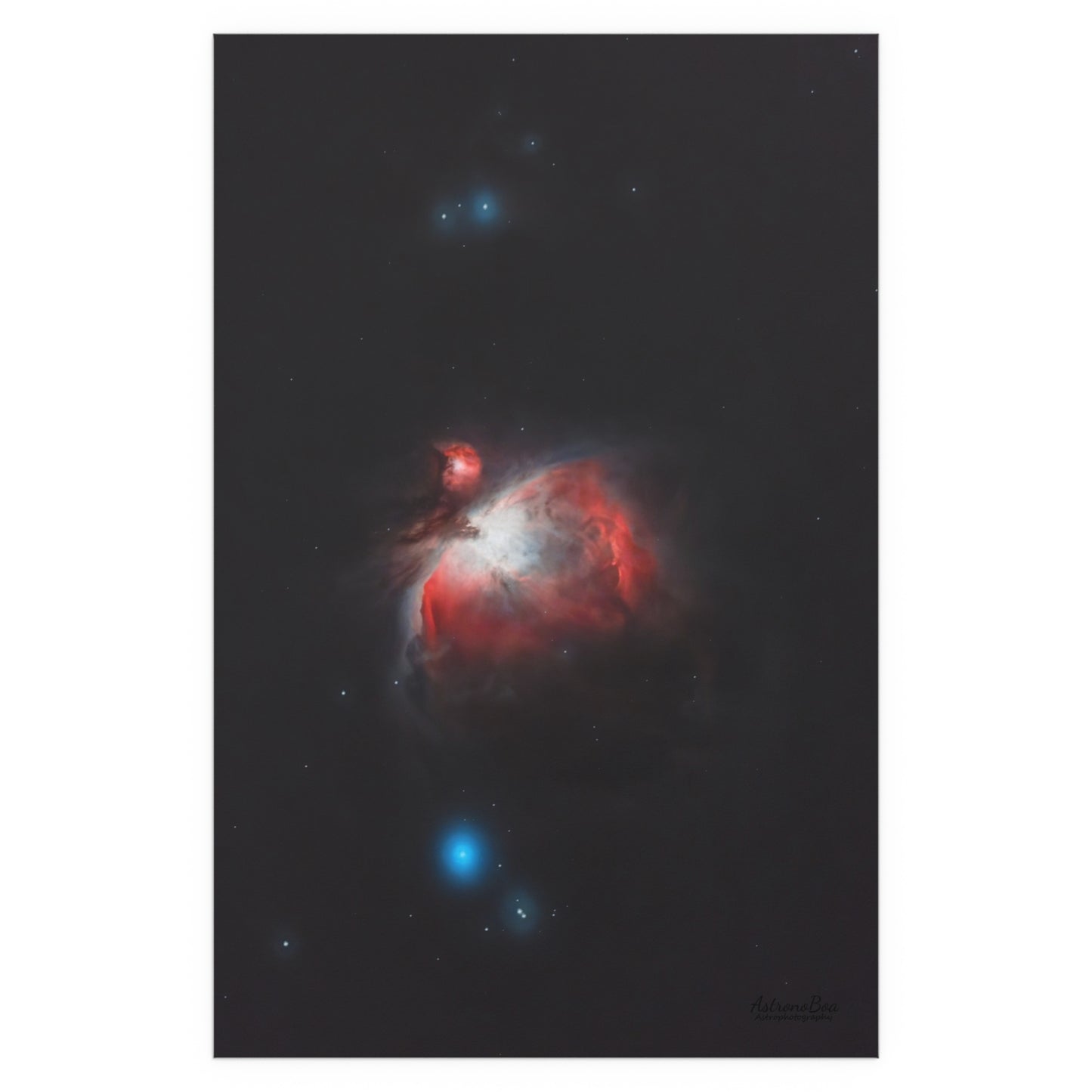 Indoor and Outdoor Silk Poster - Orion Nebula Astrophotography by AstronoBoa