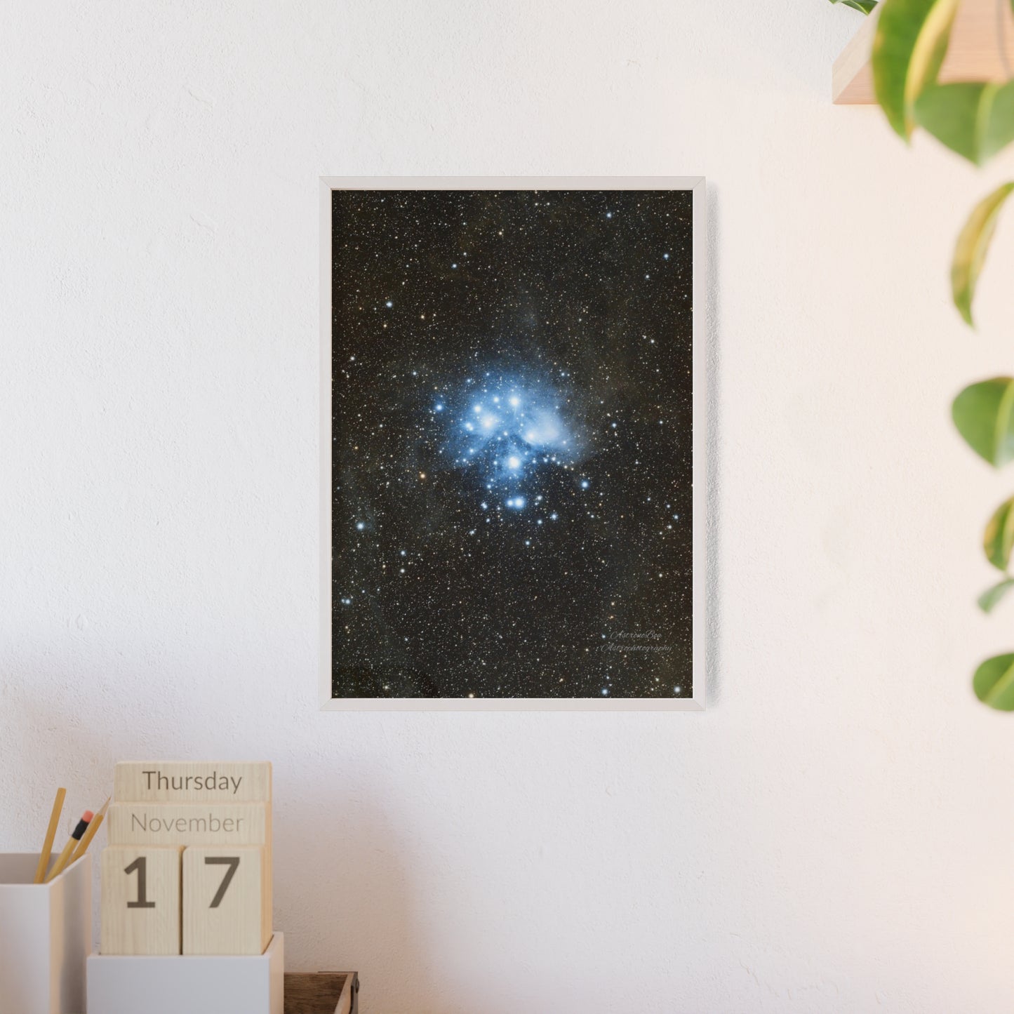 Wooden Frame The Pleiades Poster