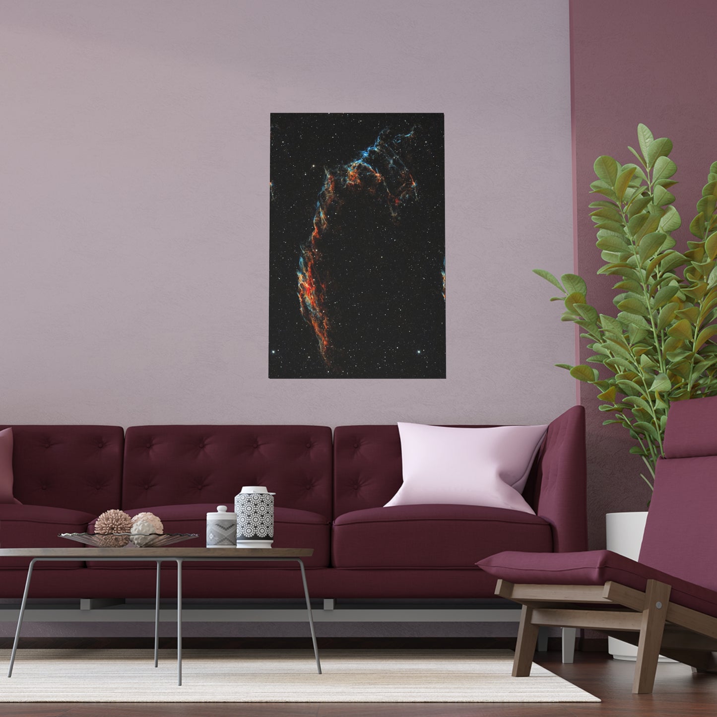 Indoor and Outdoor Silk Poster - The Eastern Veil NGC 6992 by AstronoBoa