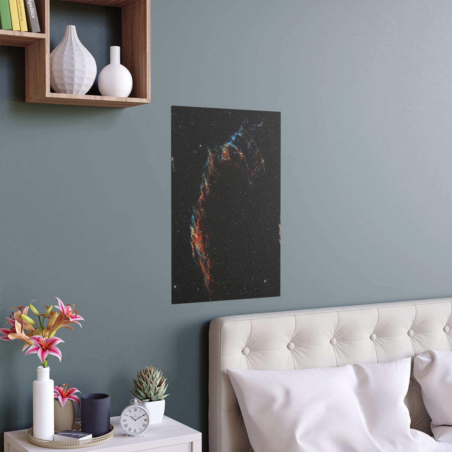 Indoor and Outdoor Silk Poster - The Eastern Veil NGC 6992 by AstronoBoa