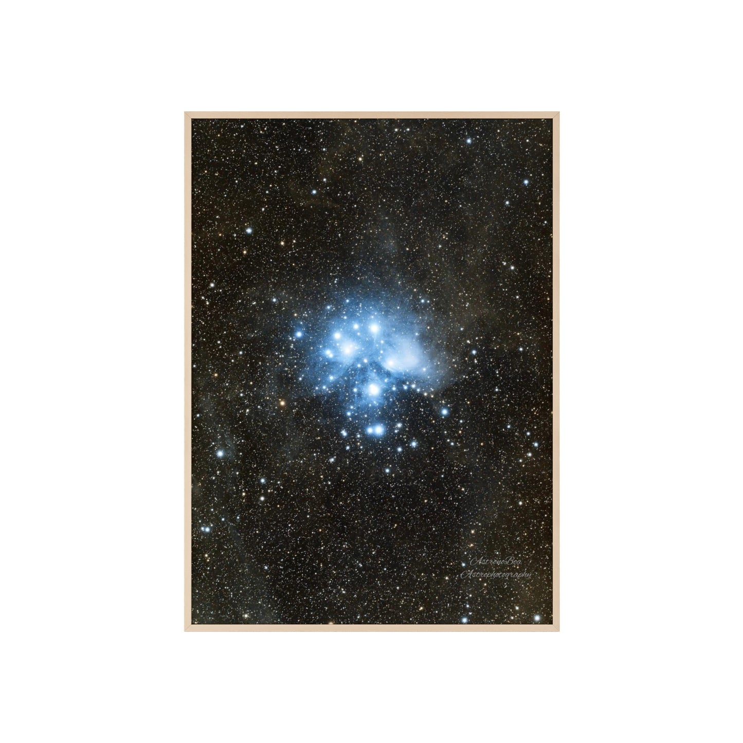 Wooden Frame The Pleiades Poster