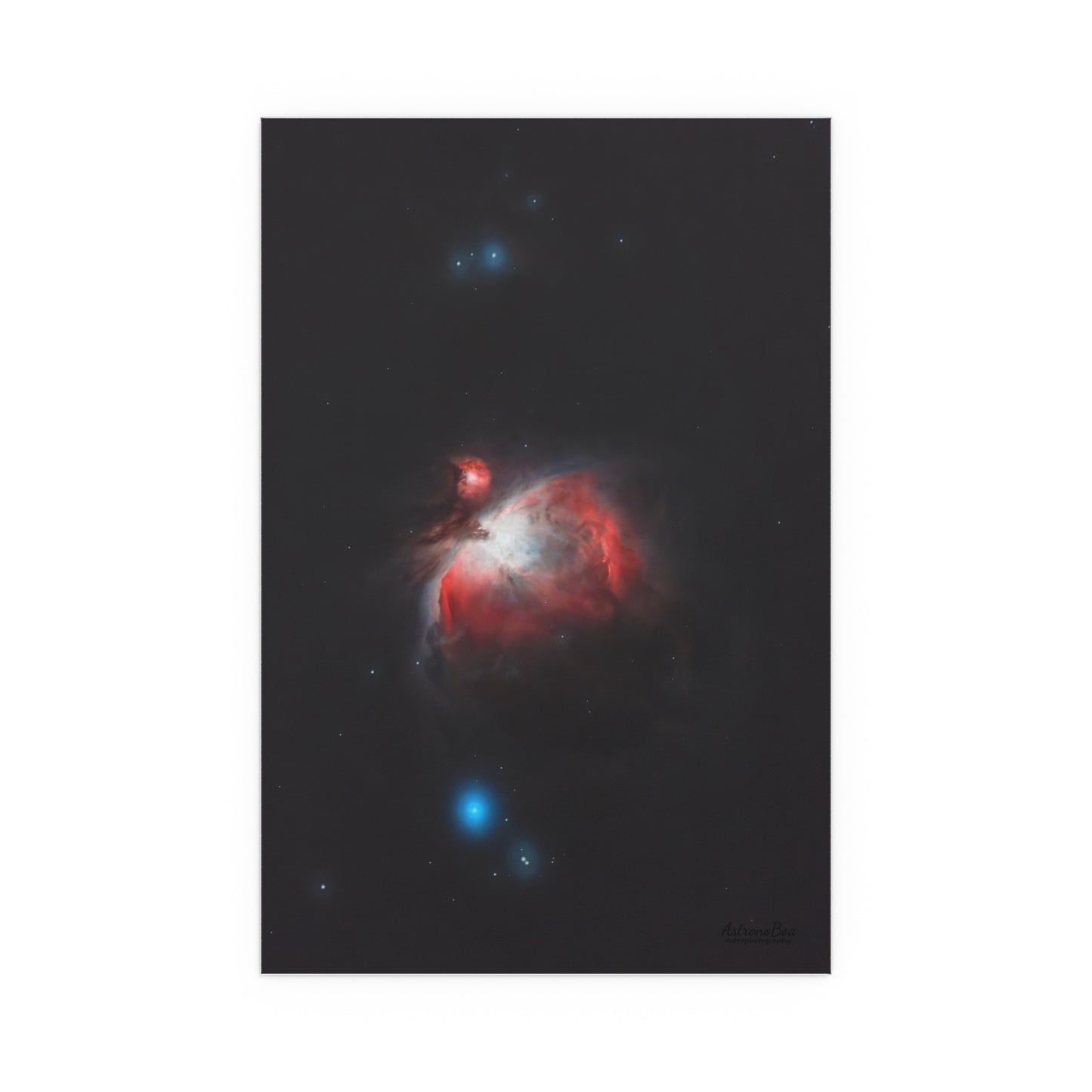Indoor and Outdoor Silk Poster - Orion Nebula Astrophotography by AstronoBoa