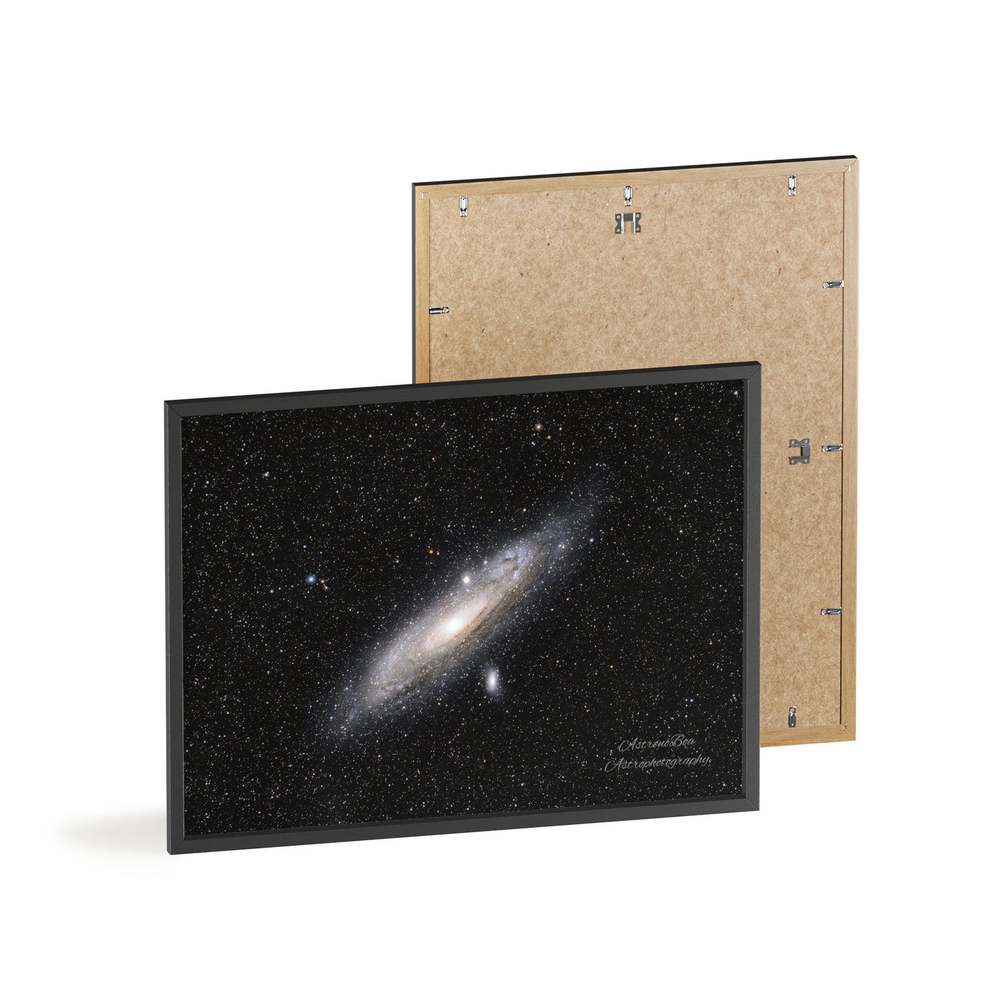 Wooden Frame Andromeda Galaxy Poster