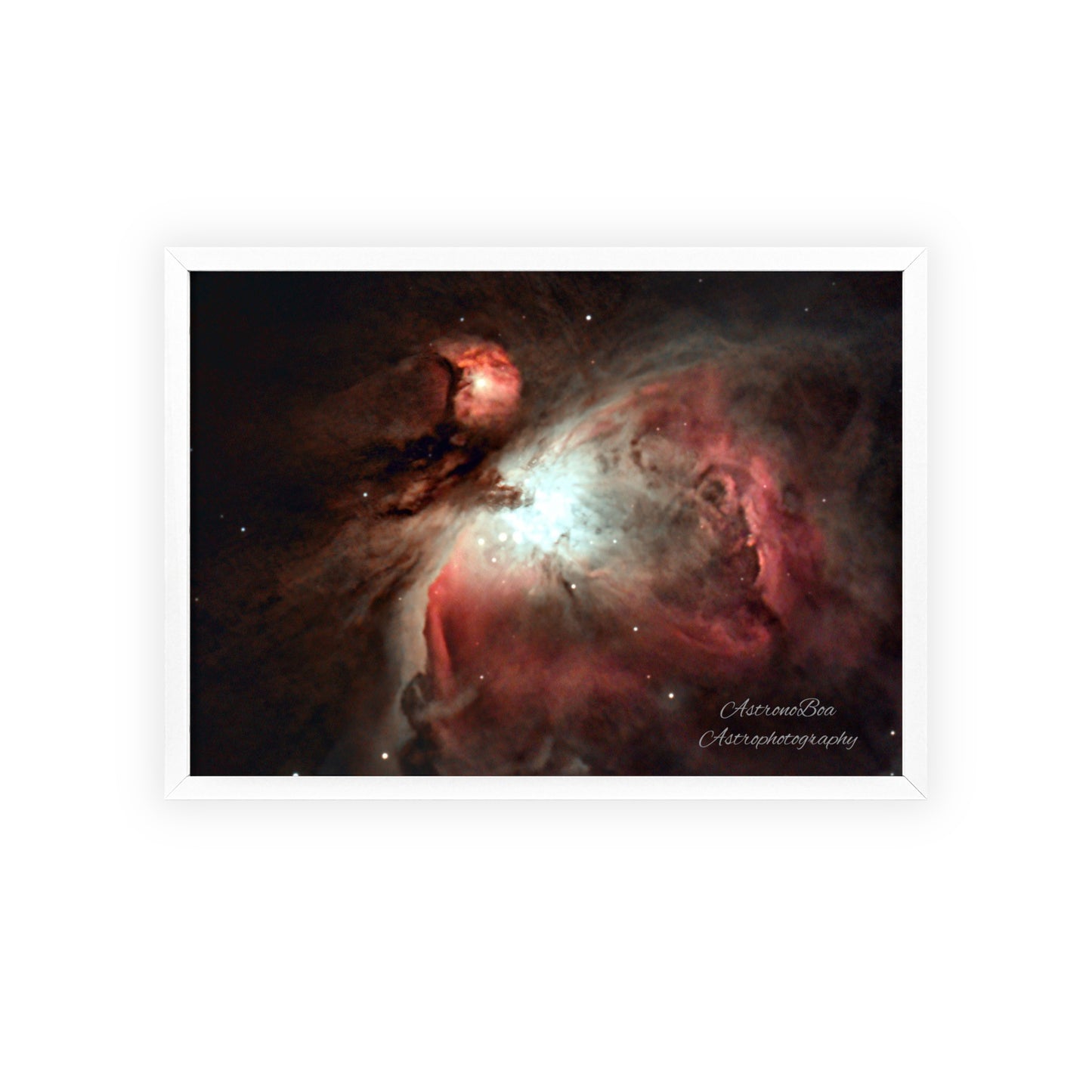 Wooden Frame Orion Nebula Poster