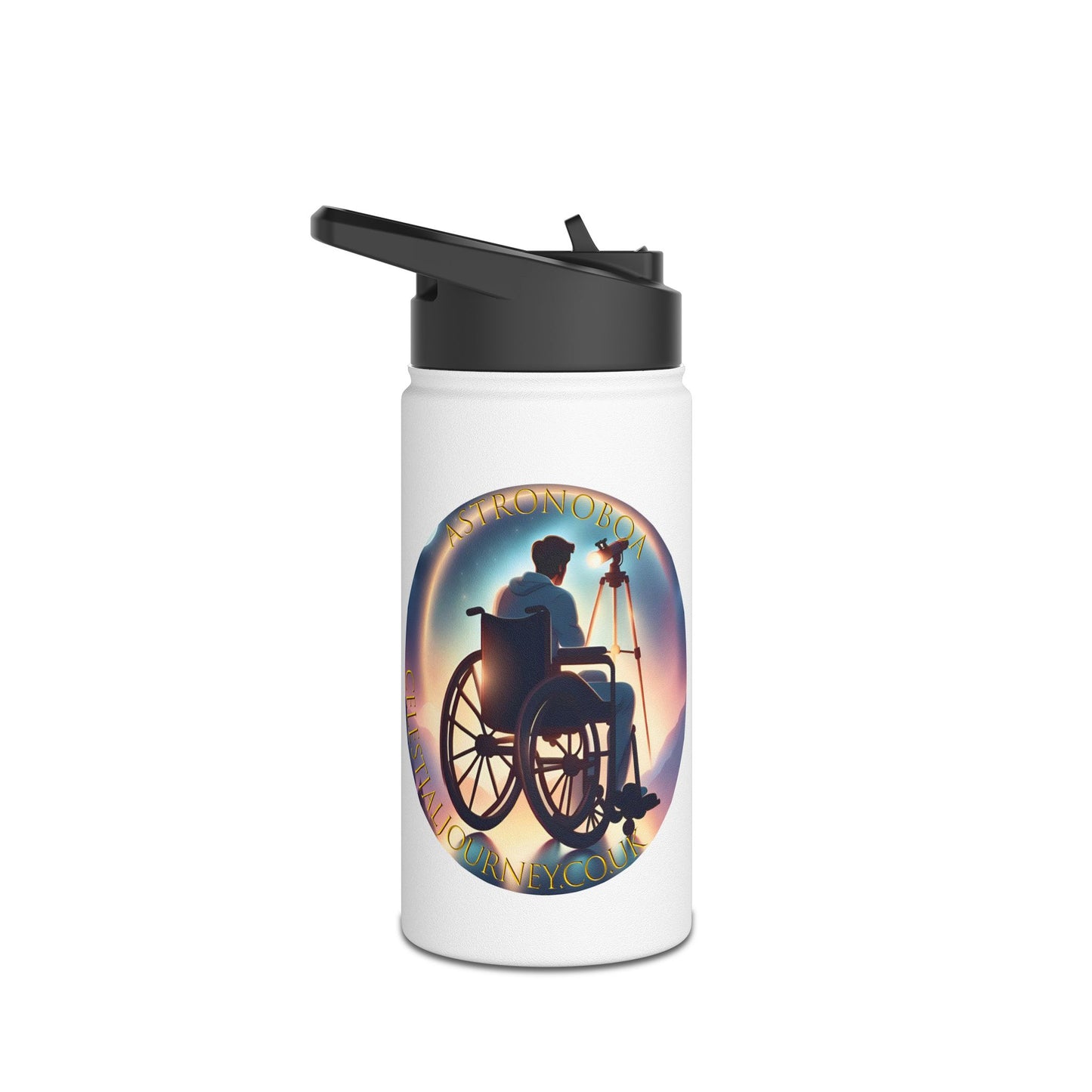 Water Bottle - Astronaut Celestial Journey Astronoboa Design
