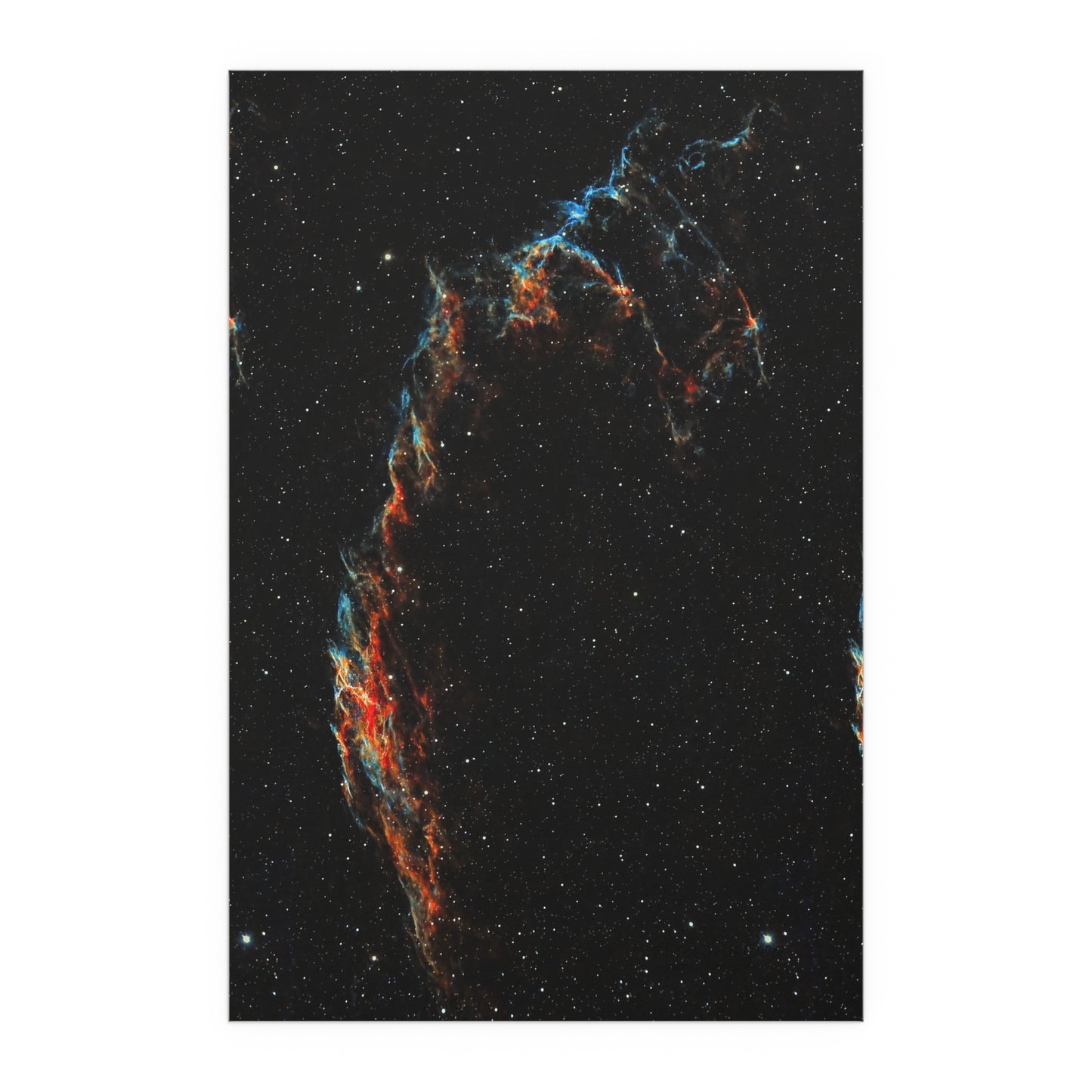 Indoor and Outdoor Silk Poster - The Eastern Veil NGC 6992 by AstronoBoa