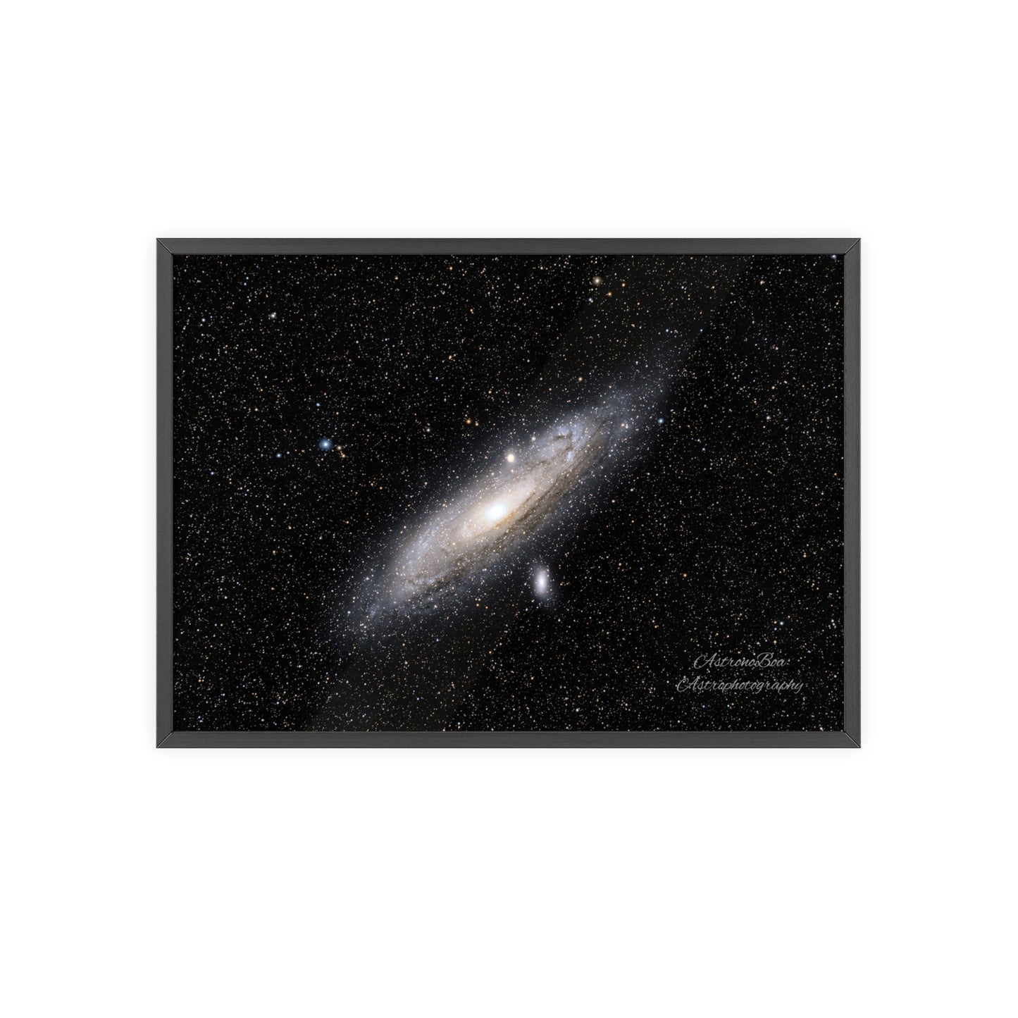 Wooden Frame Andromeda Galaxy Poster
