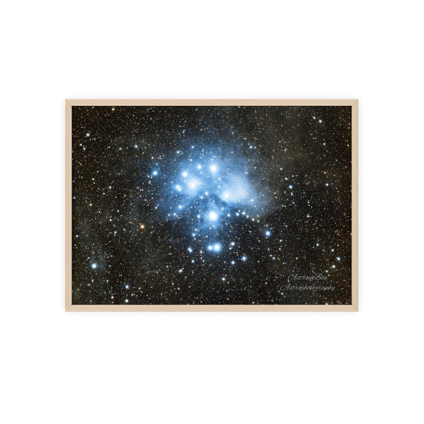 Wooden Frame The Pleiades Poster