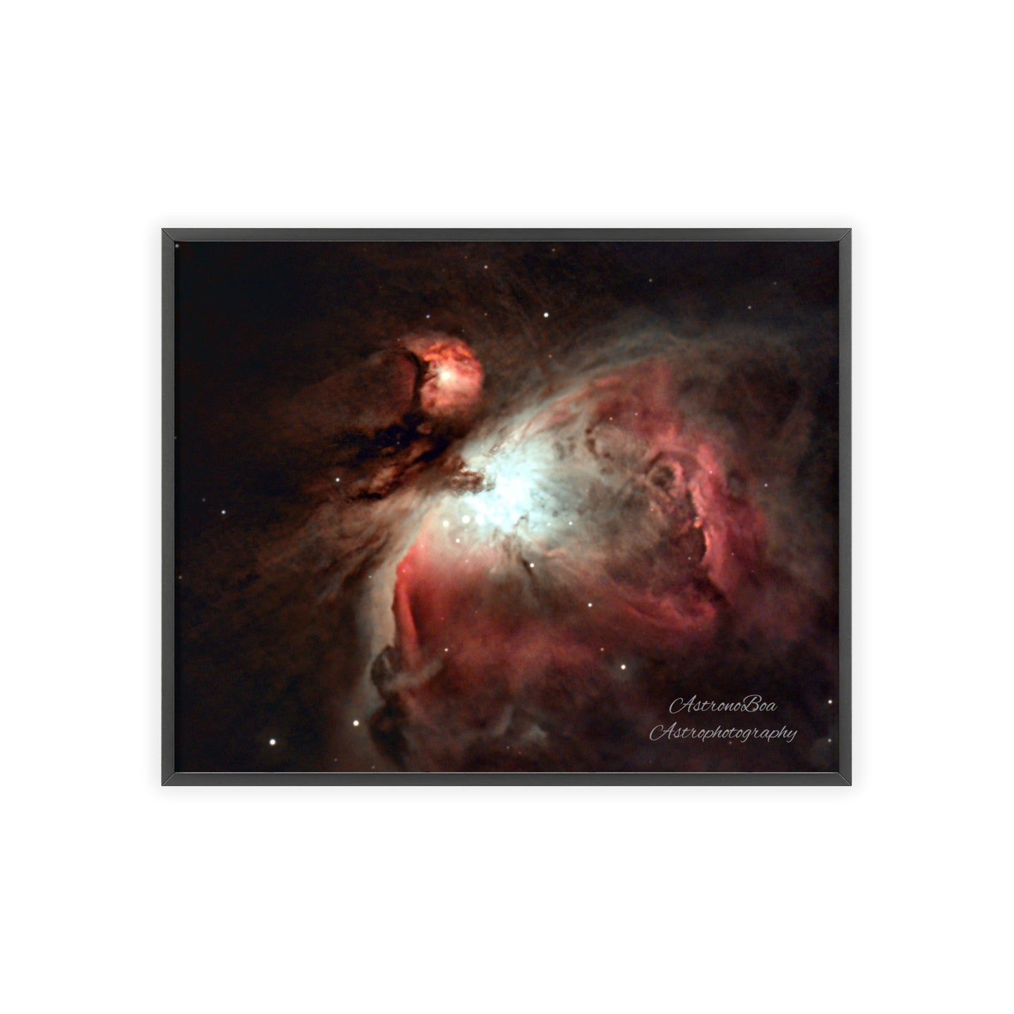 Wooden Frame Orion Nebula Poster