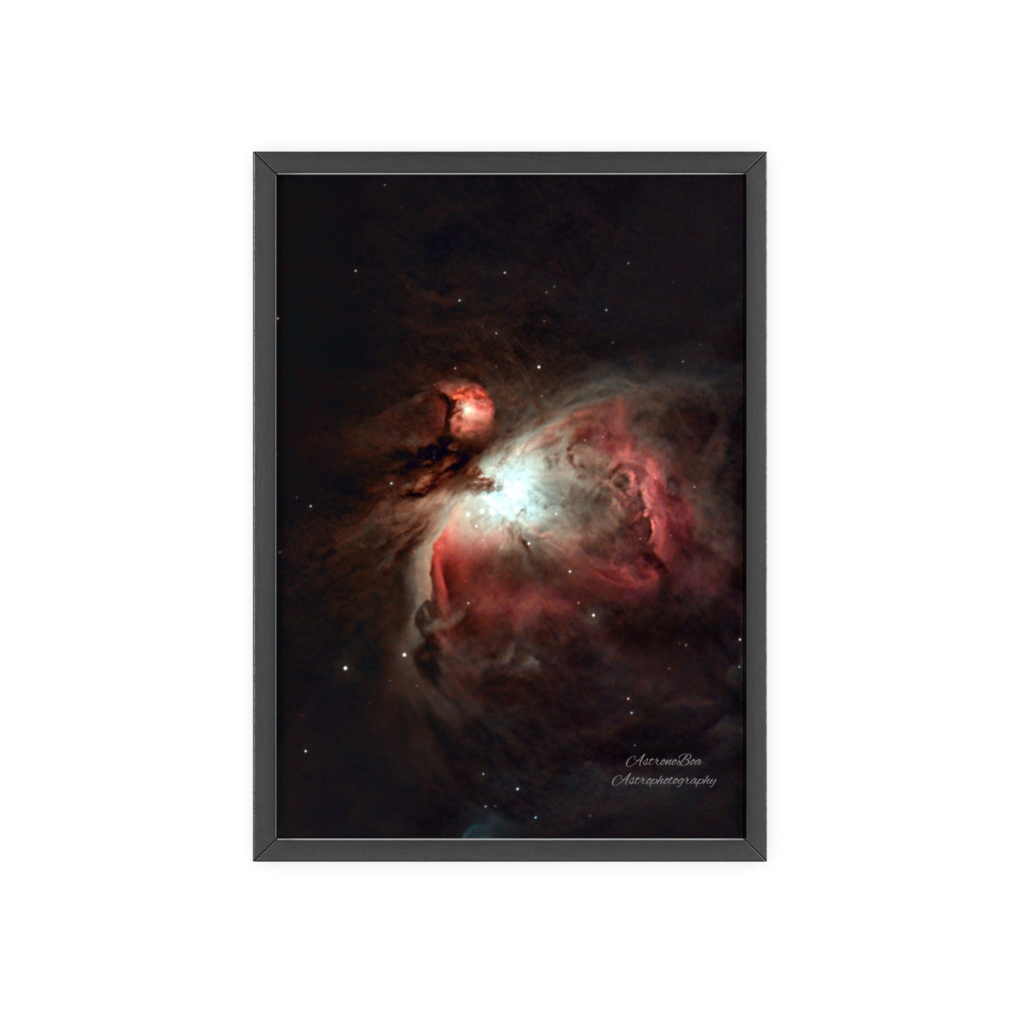 Wooden Frame Orion Nebula Poster