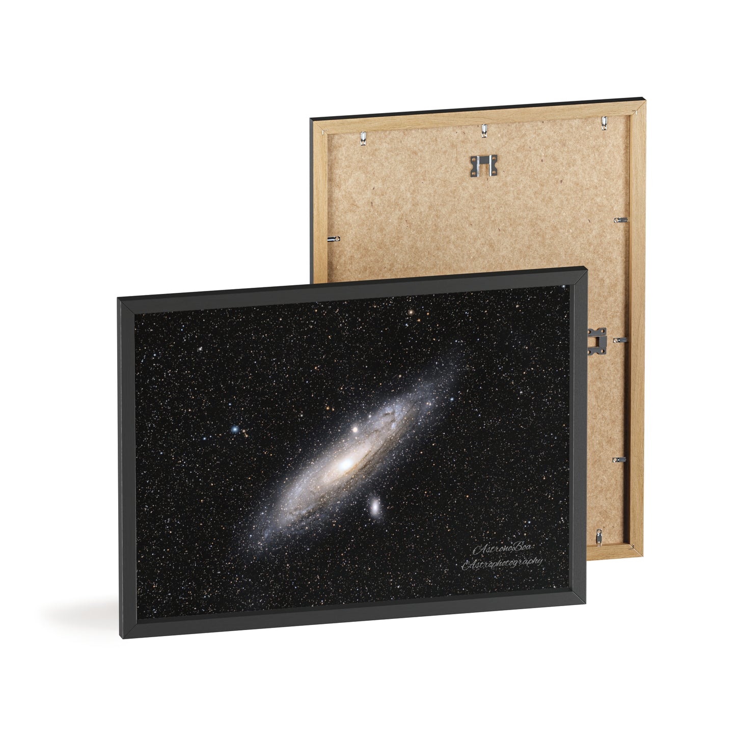 Wooden Frame Andromeda Galaxy Poster