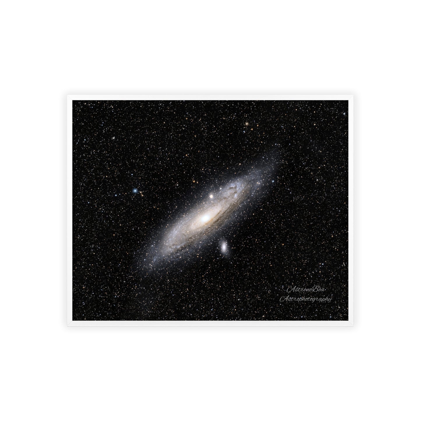 Wooden Frame Andromeda Galaxy Poster