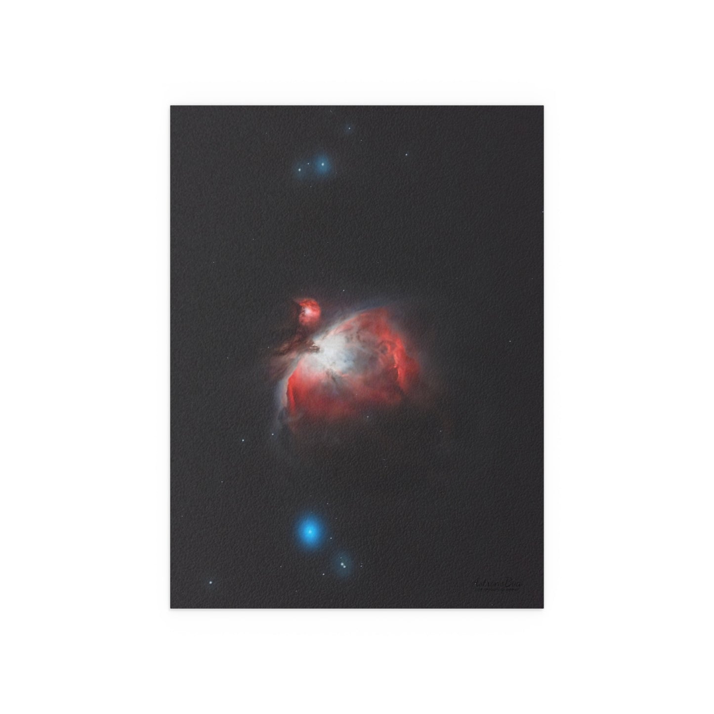 Indoor and Outdoor Silk Poster - Orion Nebula Astrophotography by AstronoBoa