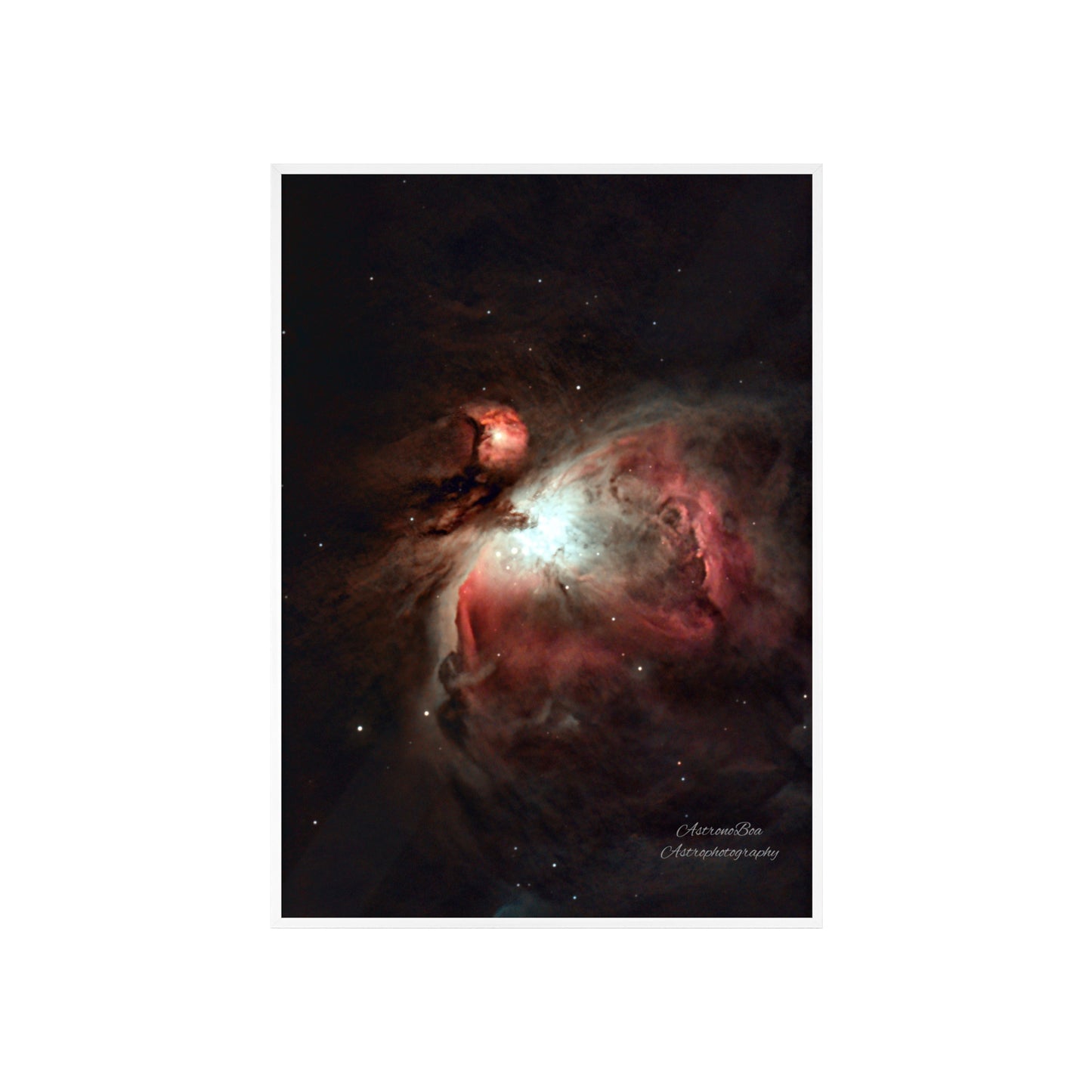 Wooden Frame Orion Nebula Poster