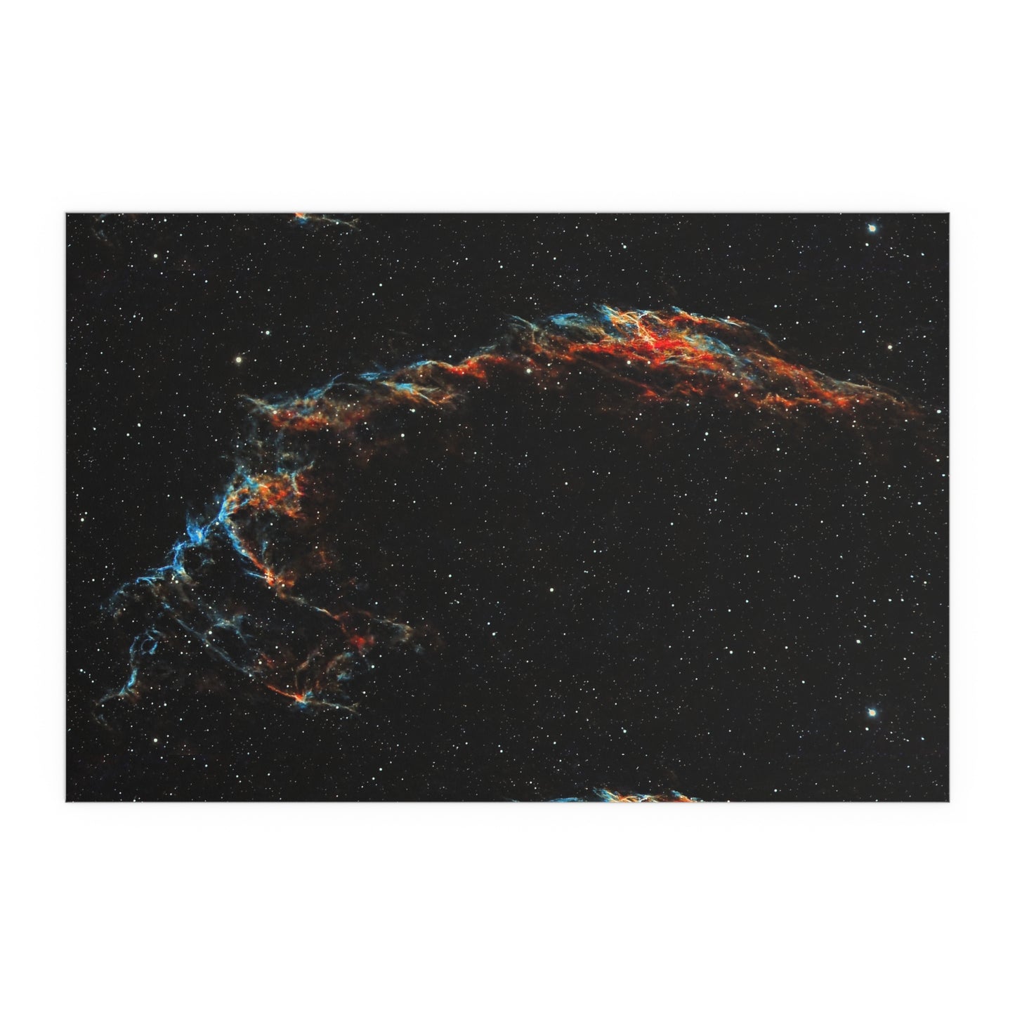 Indoor and Outdoor Silk Poster - The Eastern Veil NGC 6992 by AstronoBoa