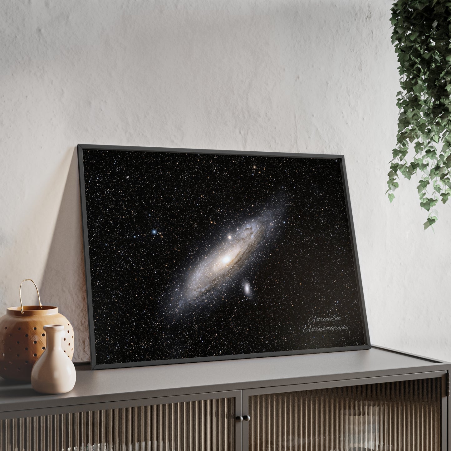 Wooden Frame Andromeda Galaxy Poster