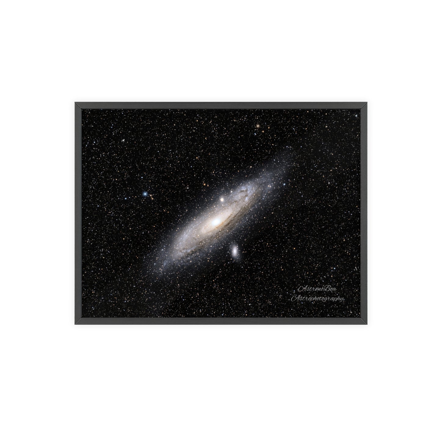 Wooden Frame Andromeda Galaxy Poster