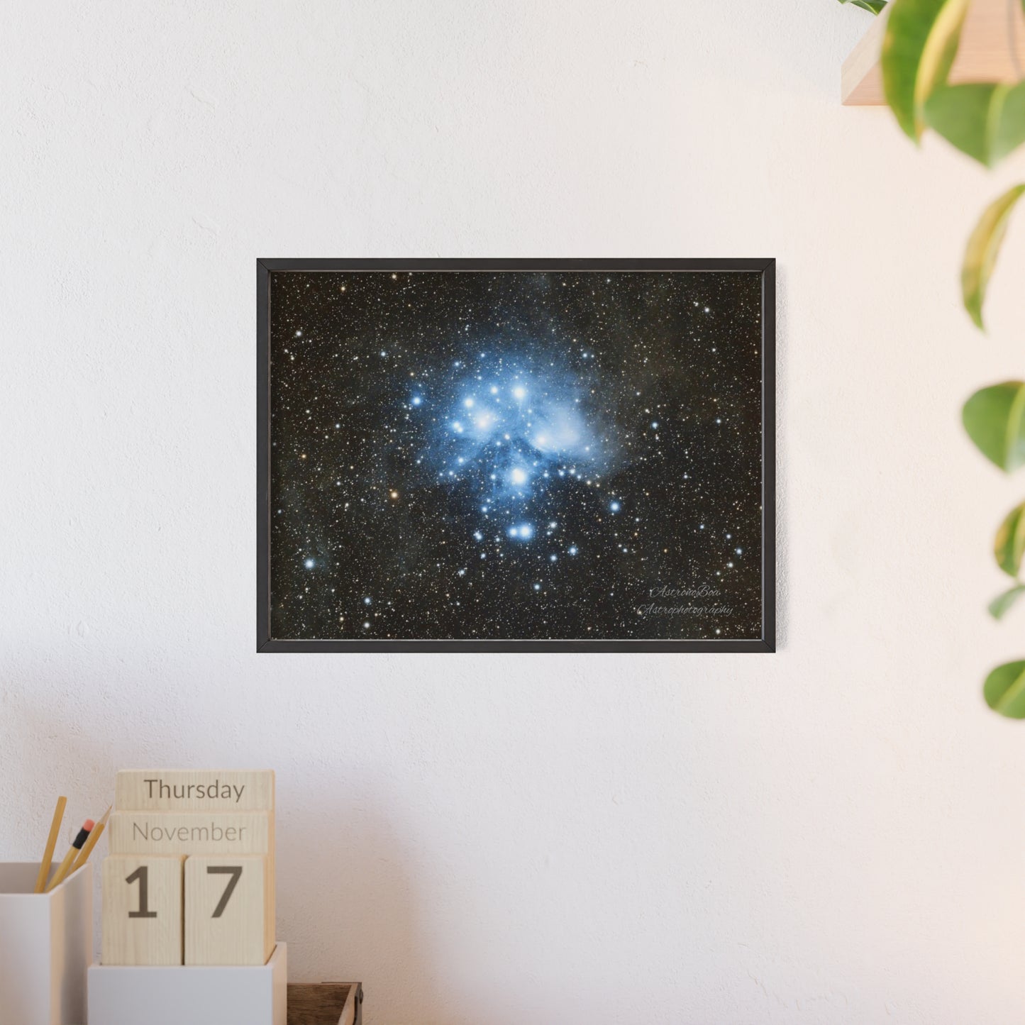 Wooden Frame The Pleiades Poster
