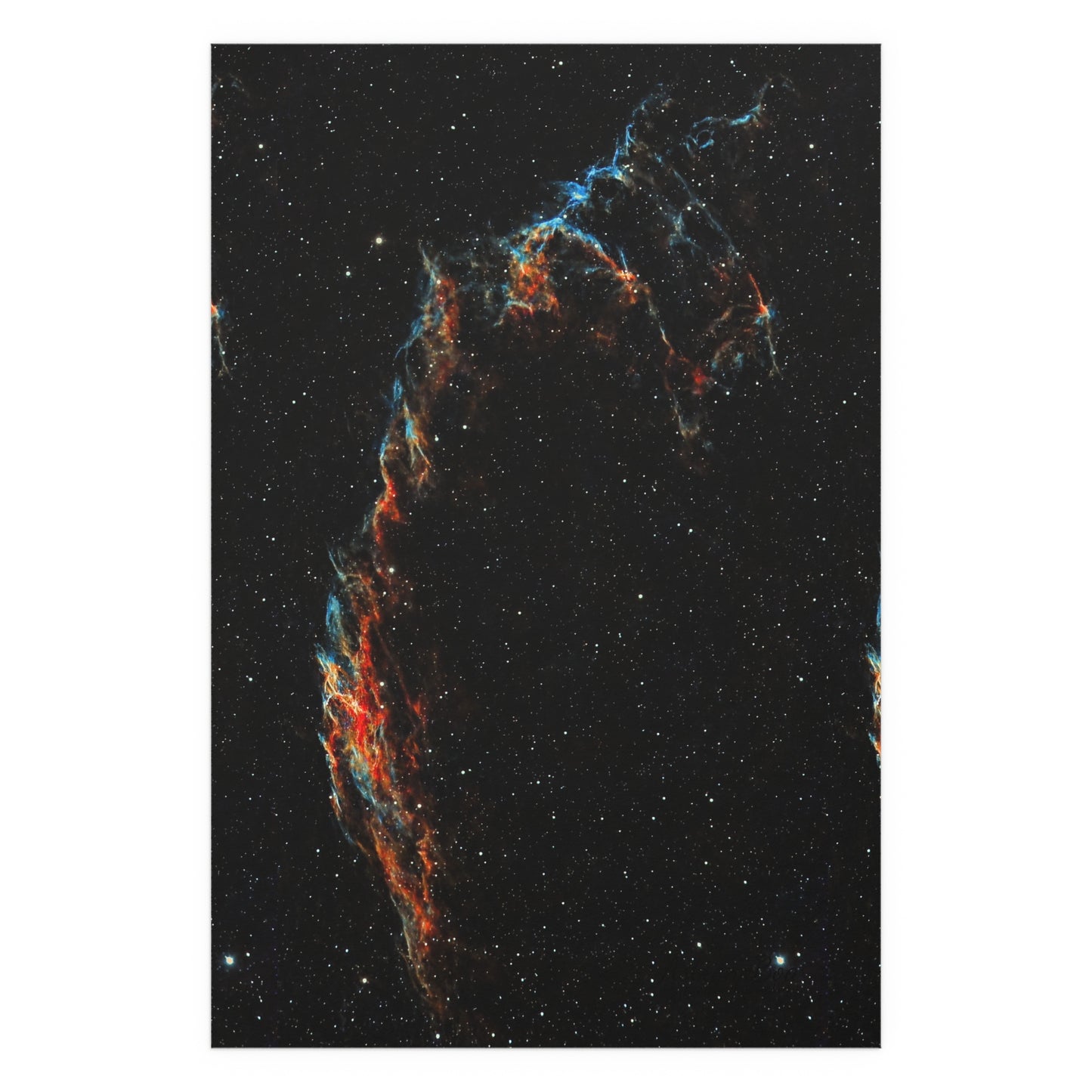 Indoor and Outdoor Silk Poster - The Eastern Veil NGC 6992 by AstronoBoa