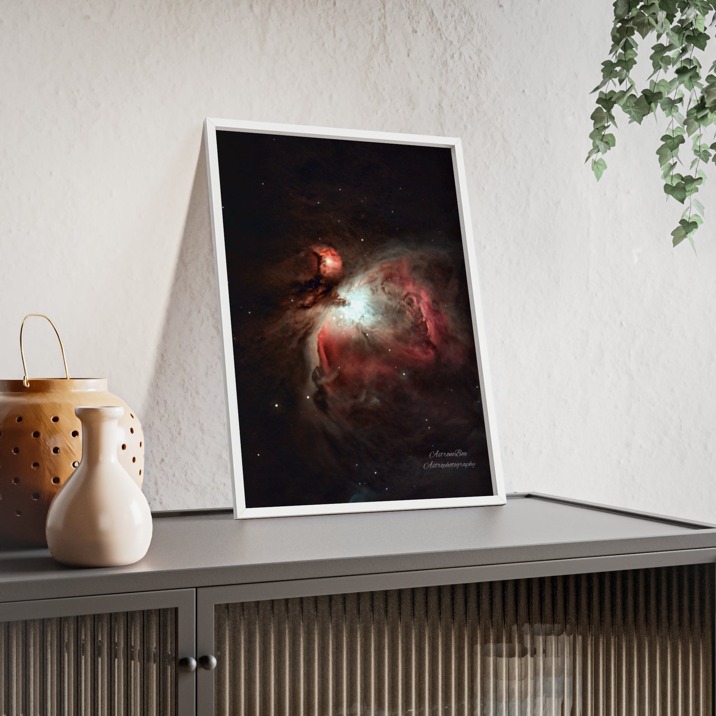 Wooden Frame Orion Nebula Poster