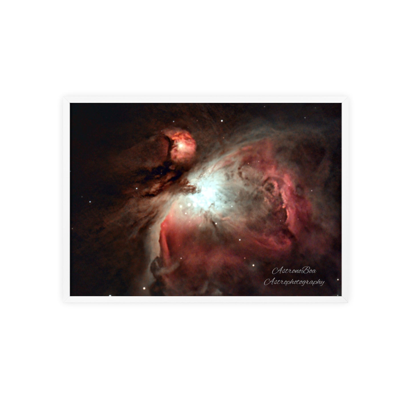 Wooden Frame Orion Nebula Poster