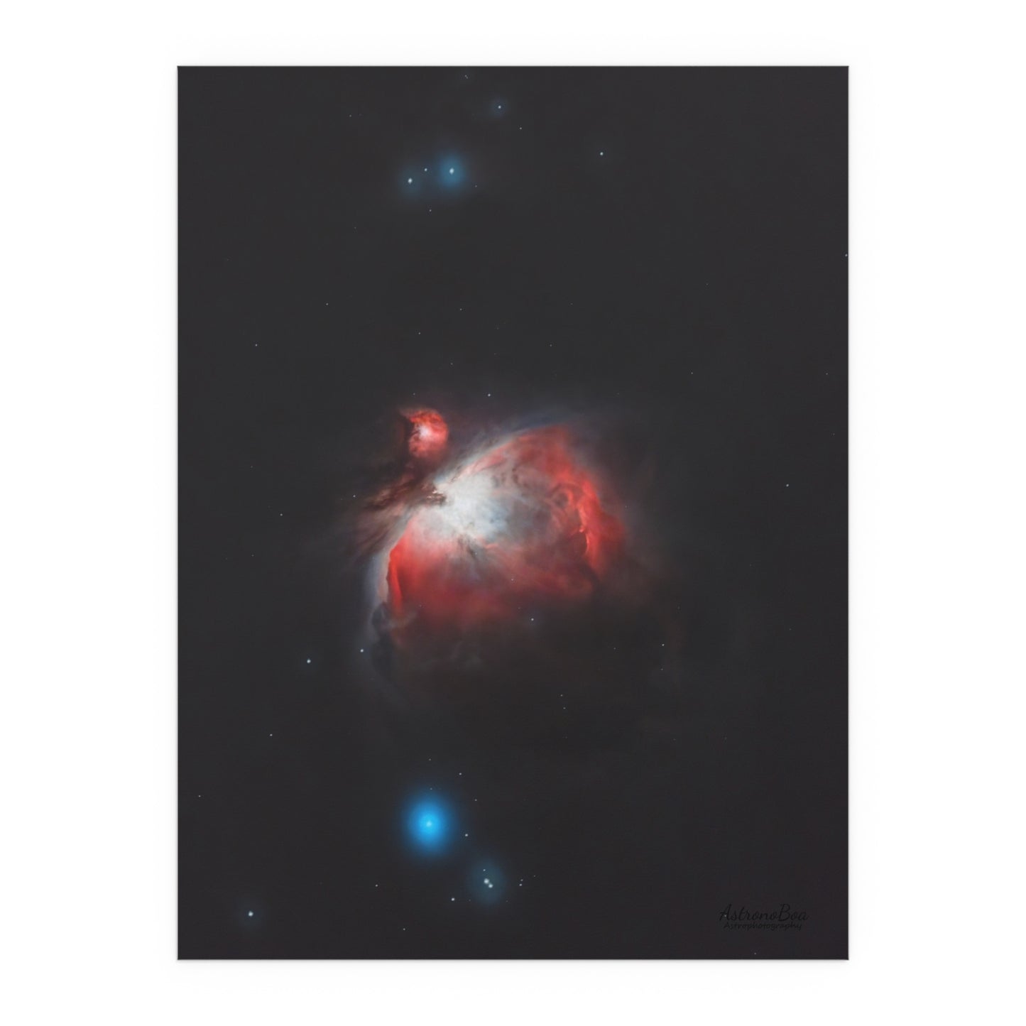 Indoor and Outdoor Silk Poster - Orion Nebula Astrophotography by AstronoBoa
